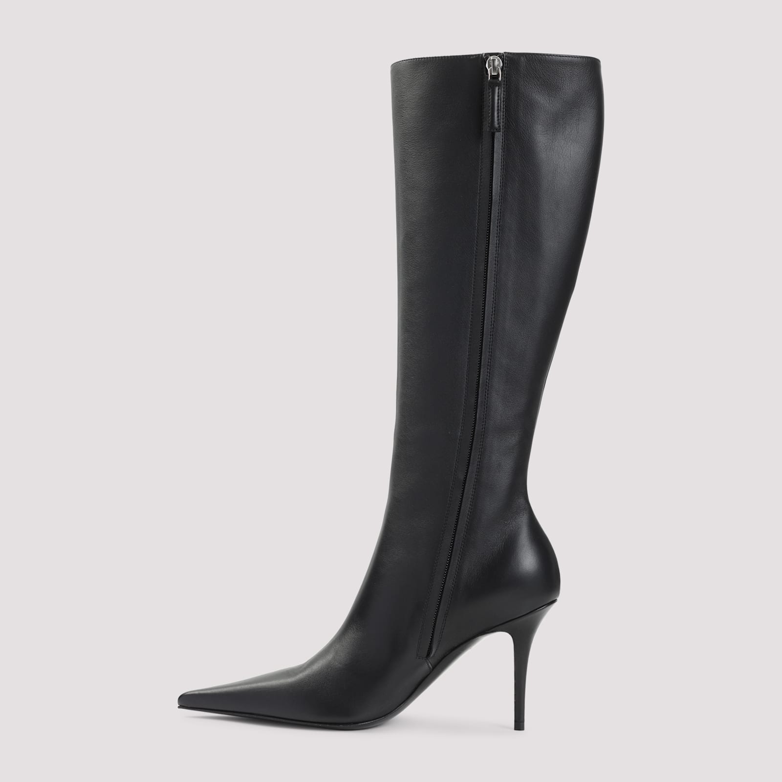 Amina Muaddi Barbara 90 Mid-calf Boots In Black