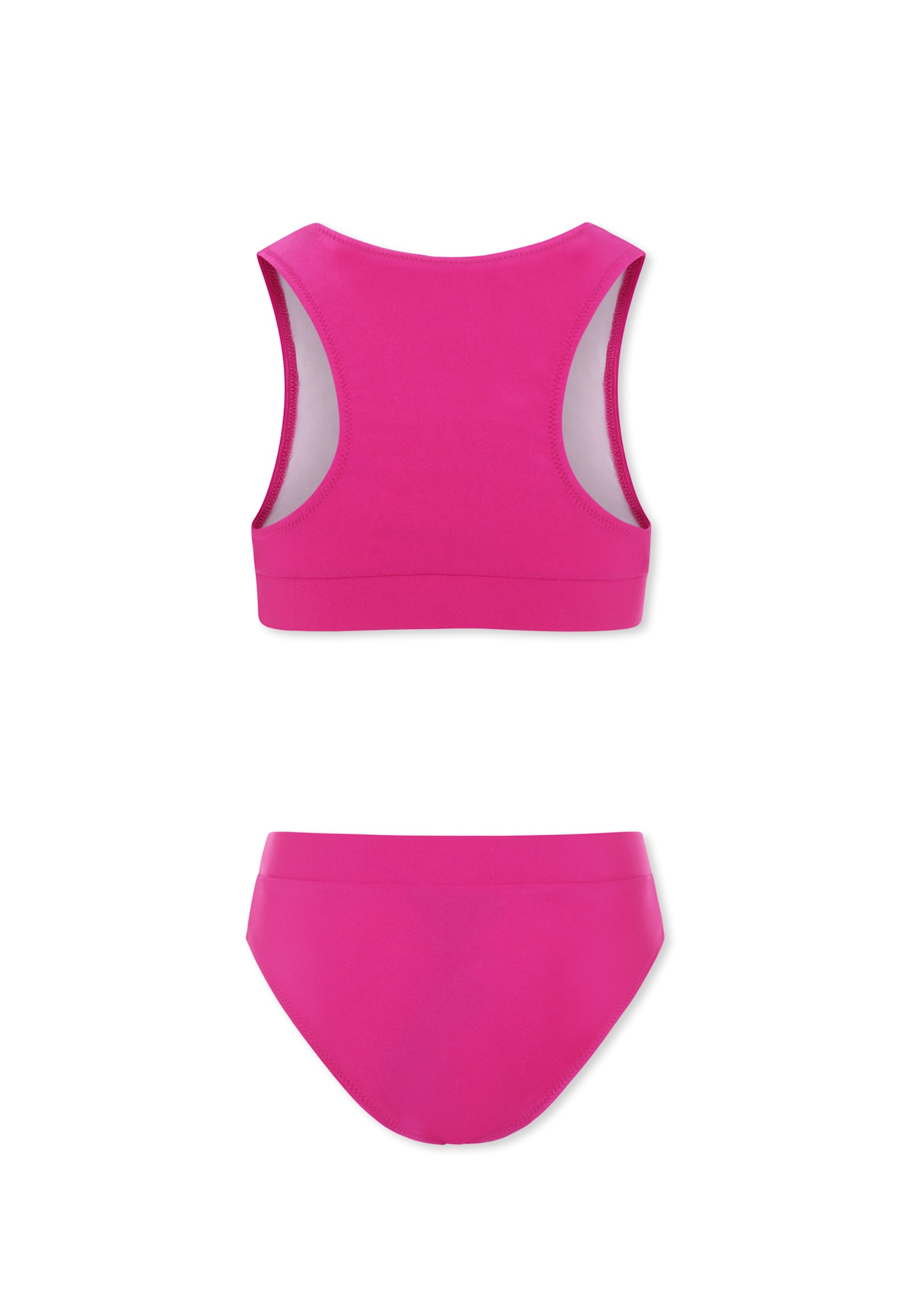Balmain Fuchsia Bikini For Girl With Logo In Pink