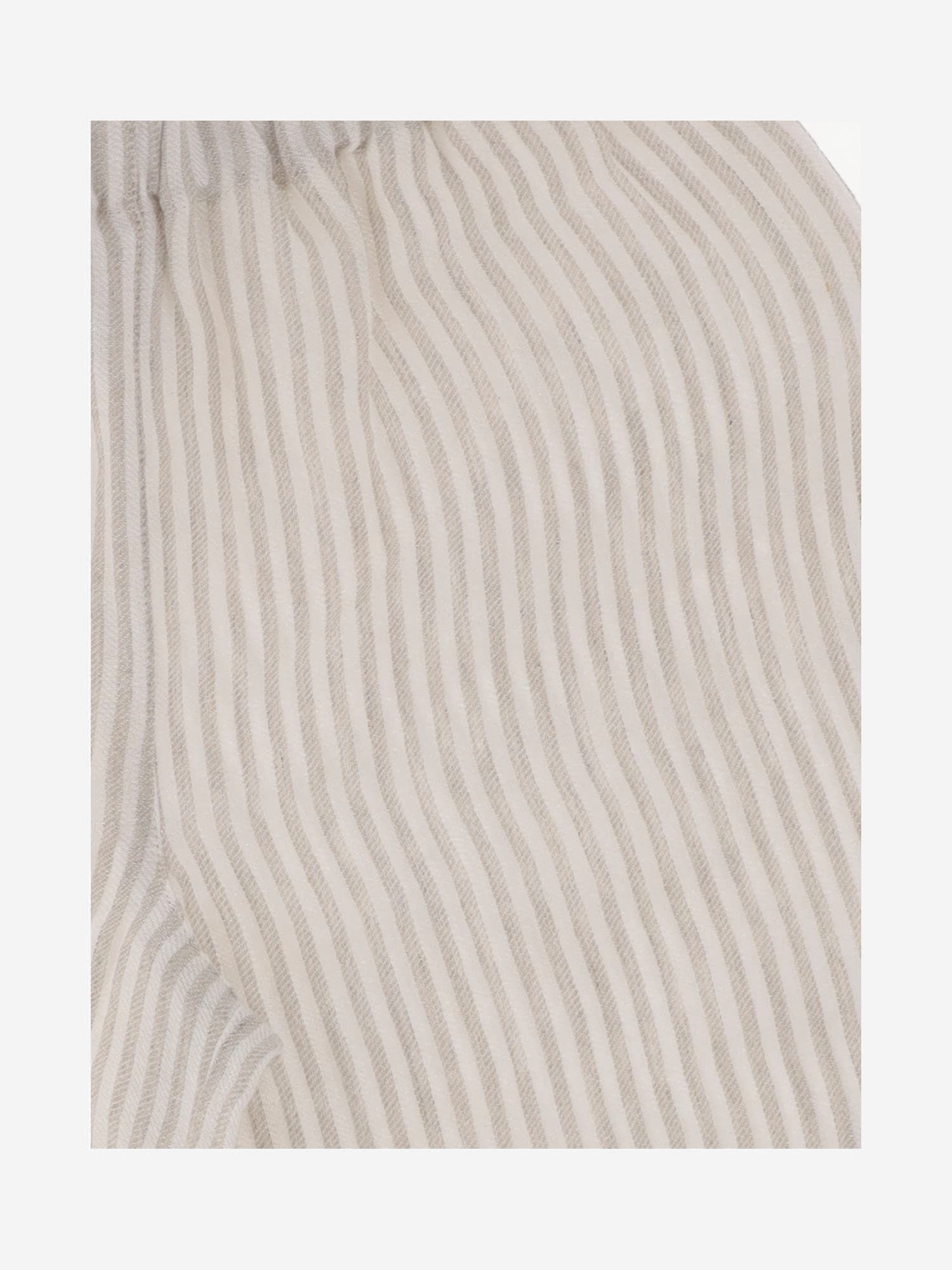 Il Gufo Linen Pants With Striped Pattern In Grey