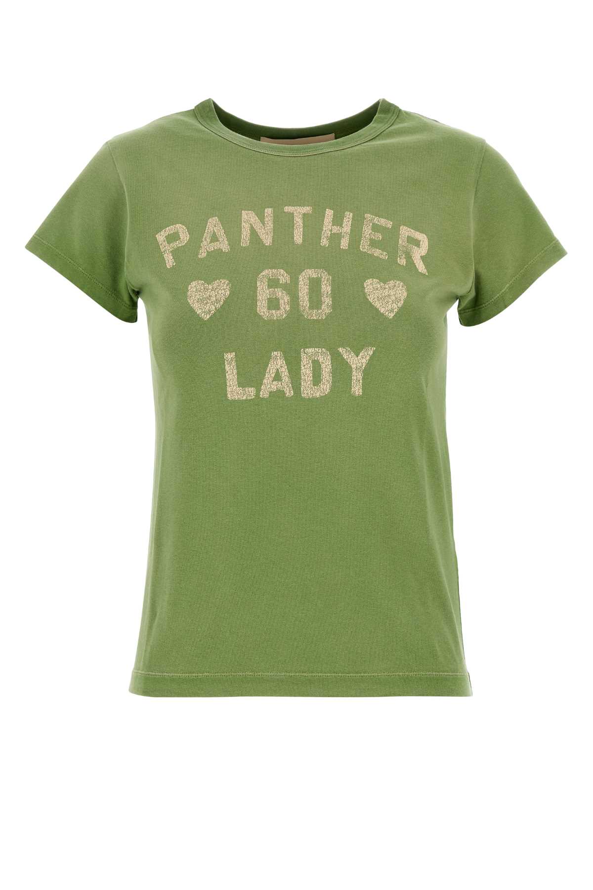 Valentino Playful Printed Cotton T-shirt With Bold Lettering In Green