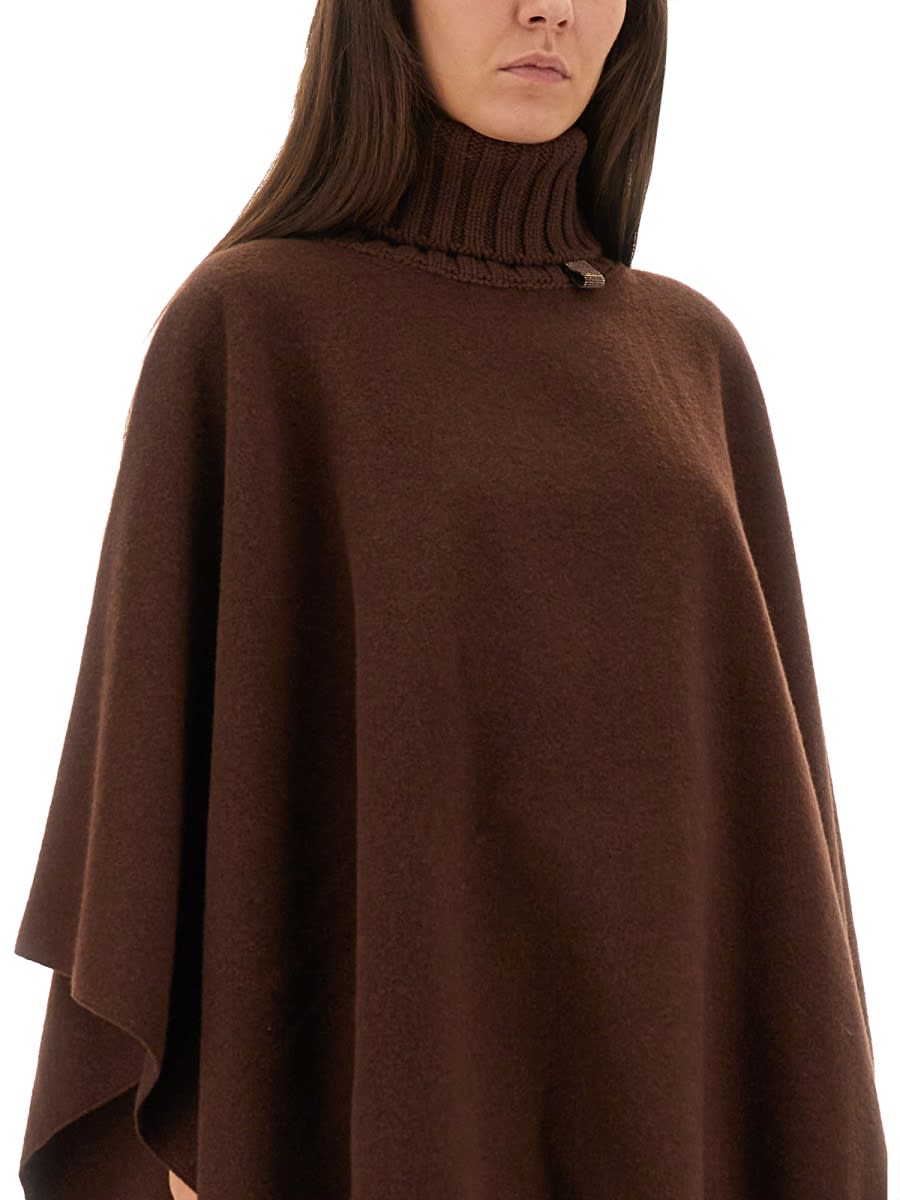 Fabiana Filippi Platinum Hood In Brown