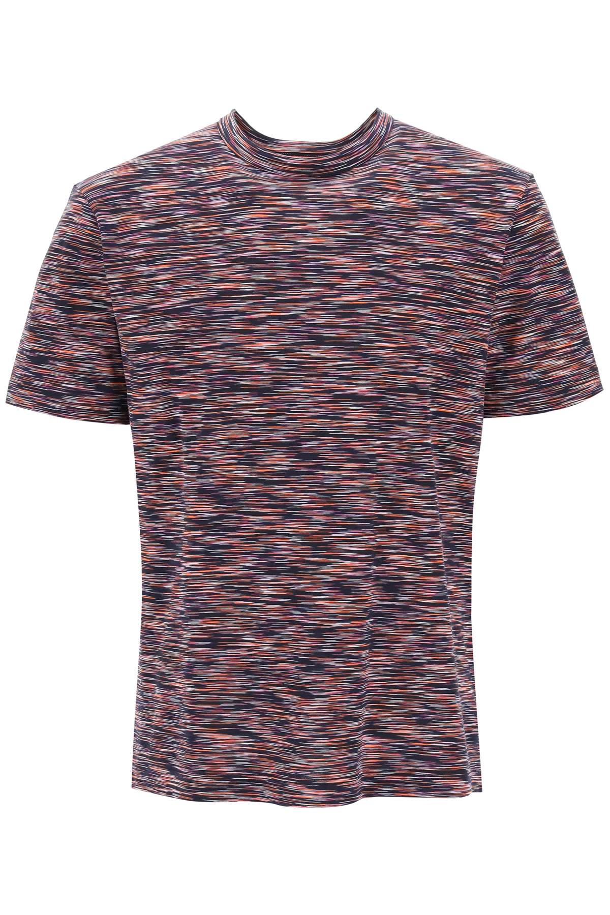 Missoni Man T-shirt Mauve Size Xl Cotton In Spacdyed Blk Orang V (black)