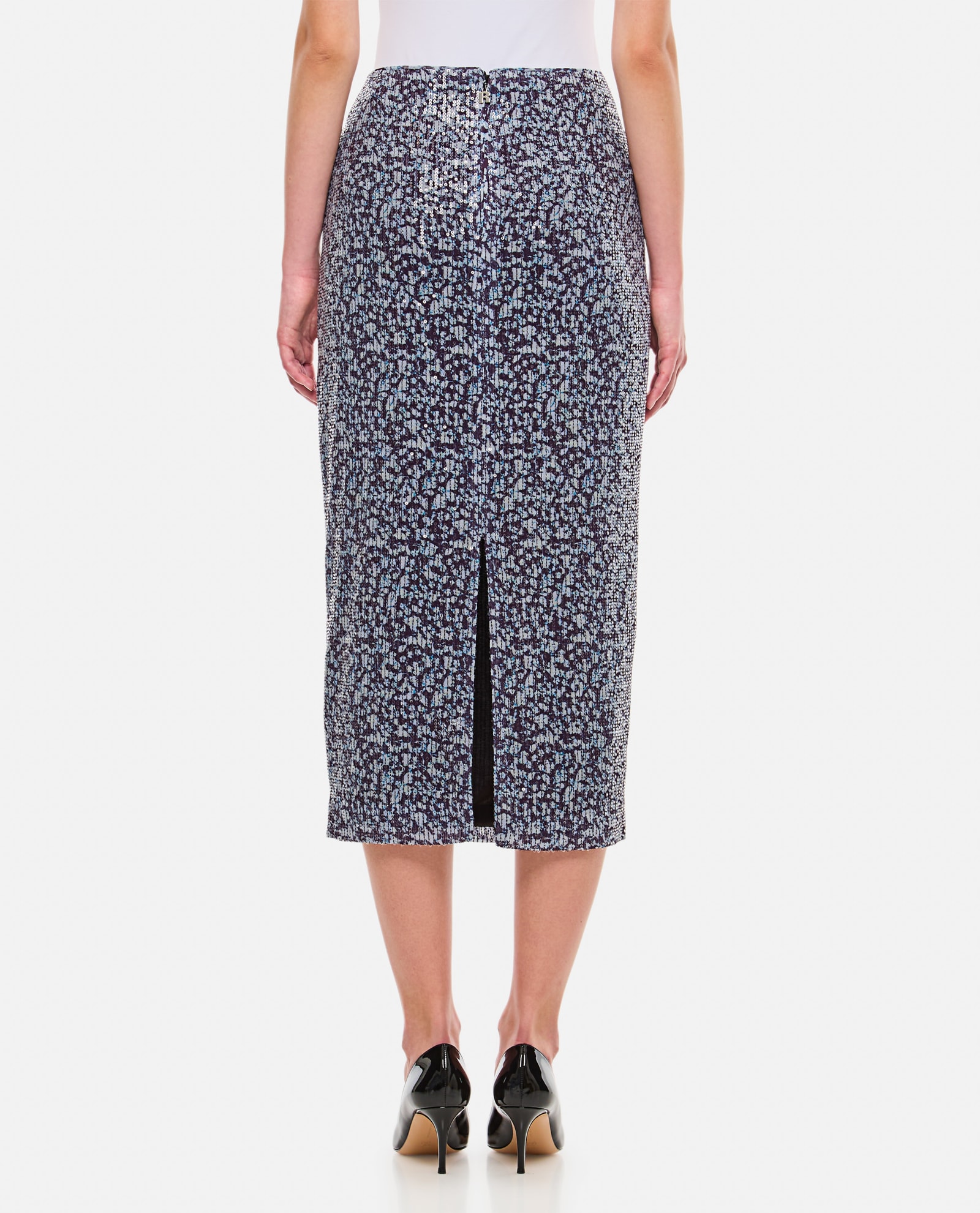 Shop Rotate Birger Christensen Midi Pencil Skirt In Multicolour