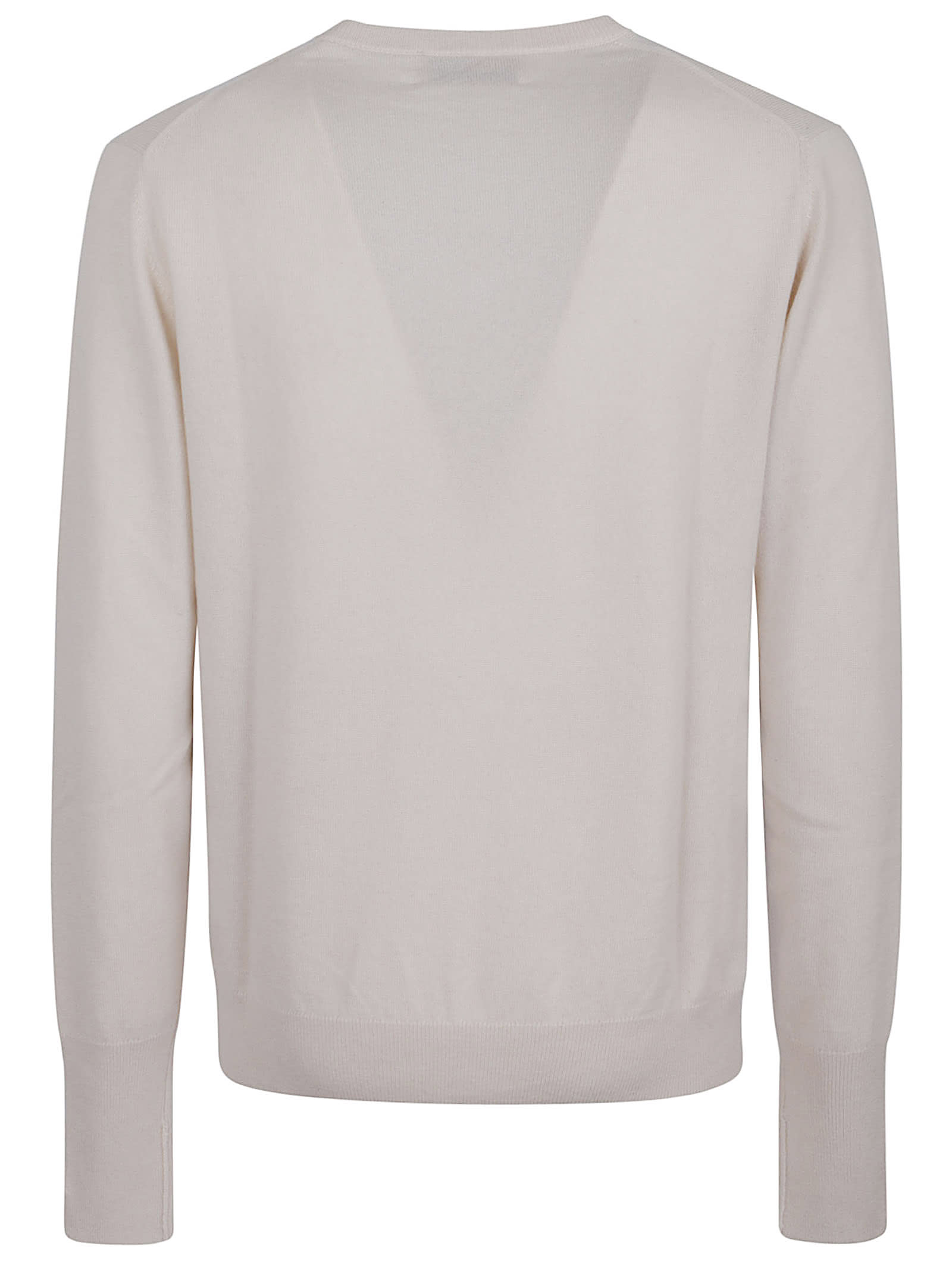 Ballantyne V-neck Diamond-pattern Sweater In Gray