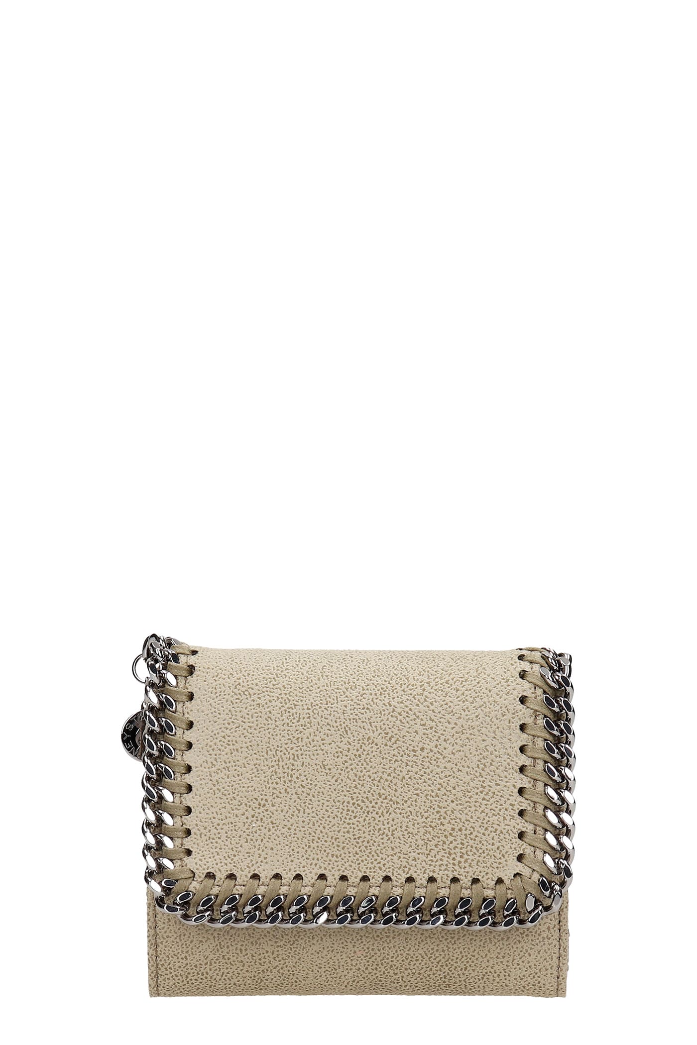 Stella McCartney Falabella Wallet In Khaki Faux Leather