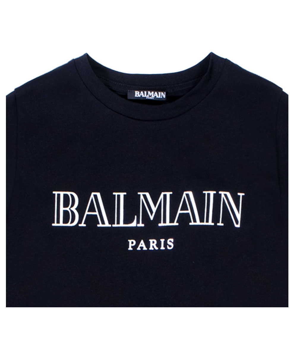 Shop Balmain Cotton T-shirt In Back
