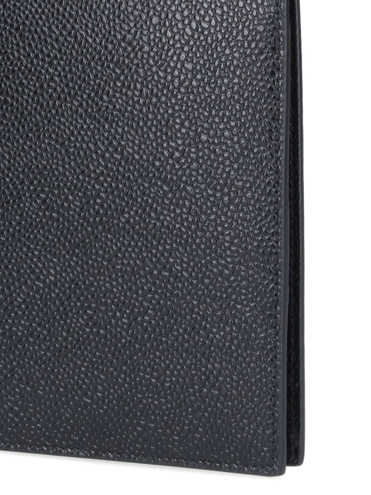 Shop Thom Browne Leather Passport Holder. In Black
