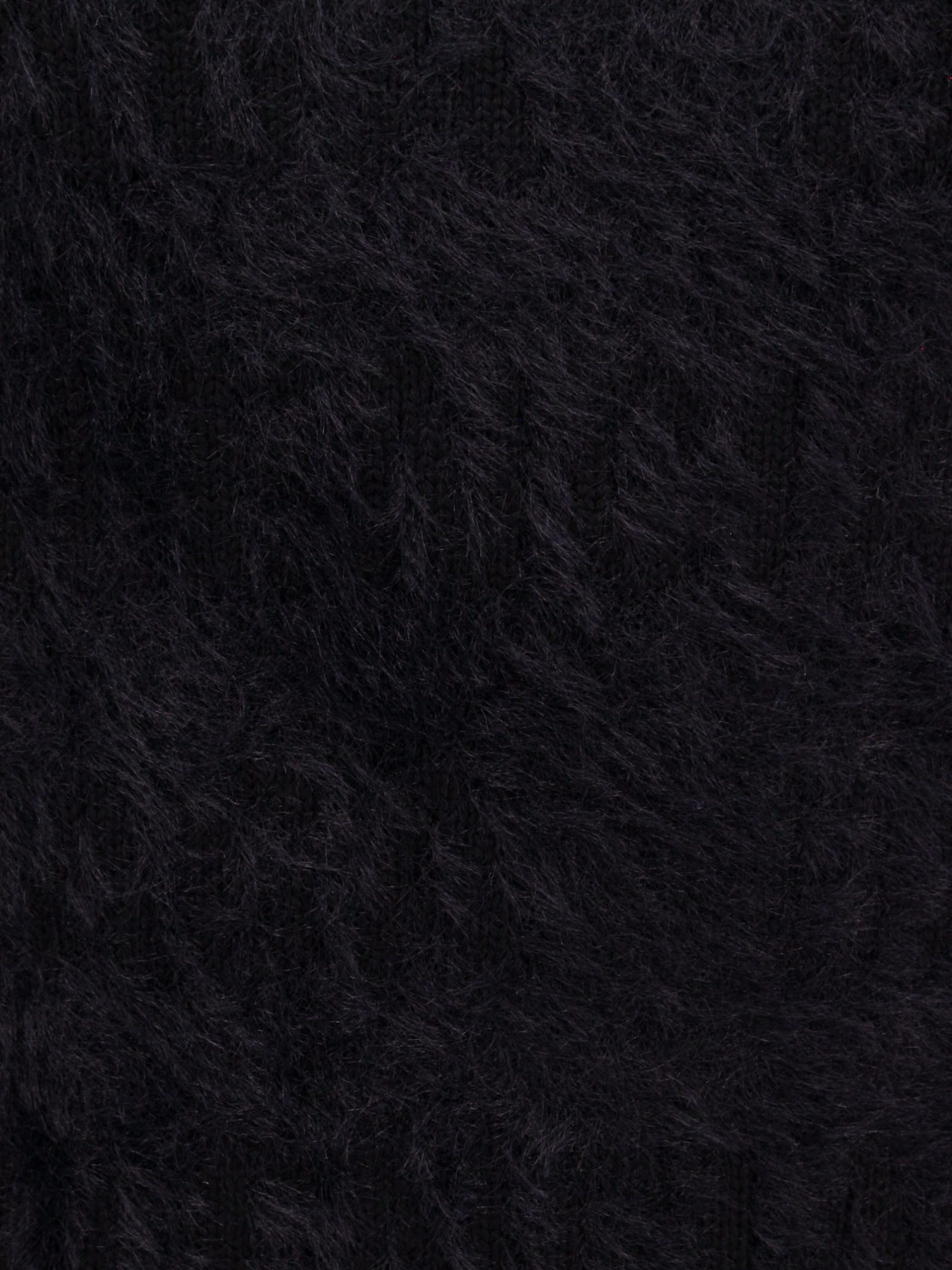 Balenciaga Furry Bal Horizontal Allover Jumper In Black