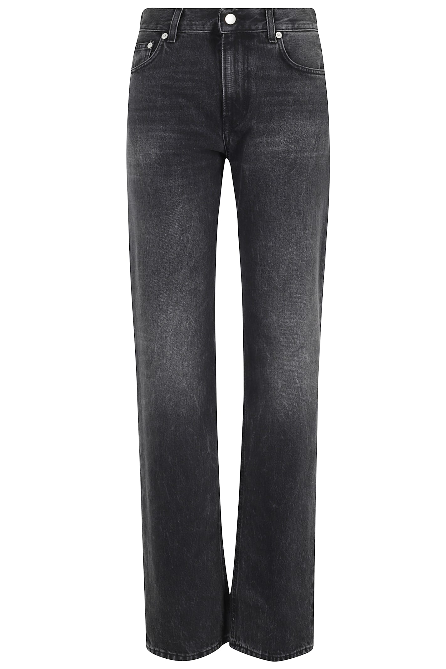 Haikure Five-pocket Trousers With Belt Loops And Rivets In Black