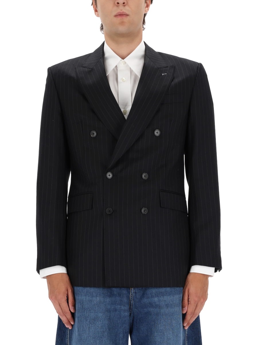 Givenchy Fitted Striped Jacket In Black
