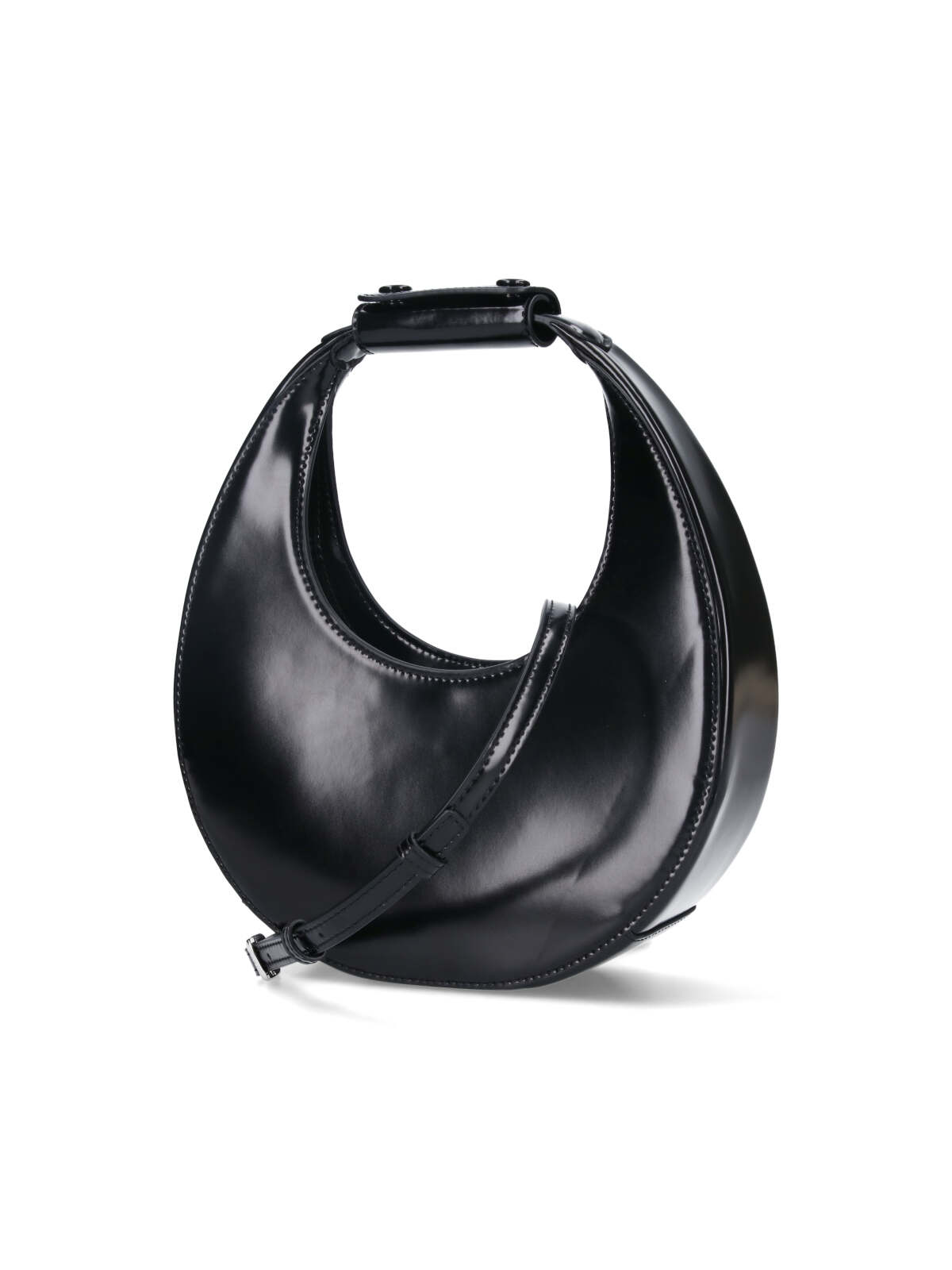 Shop Staud Moon Mini Bag In Black