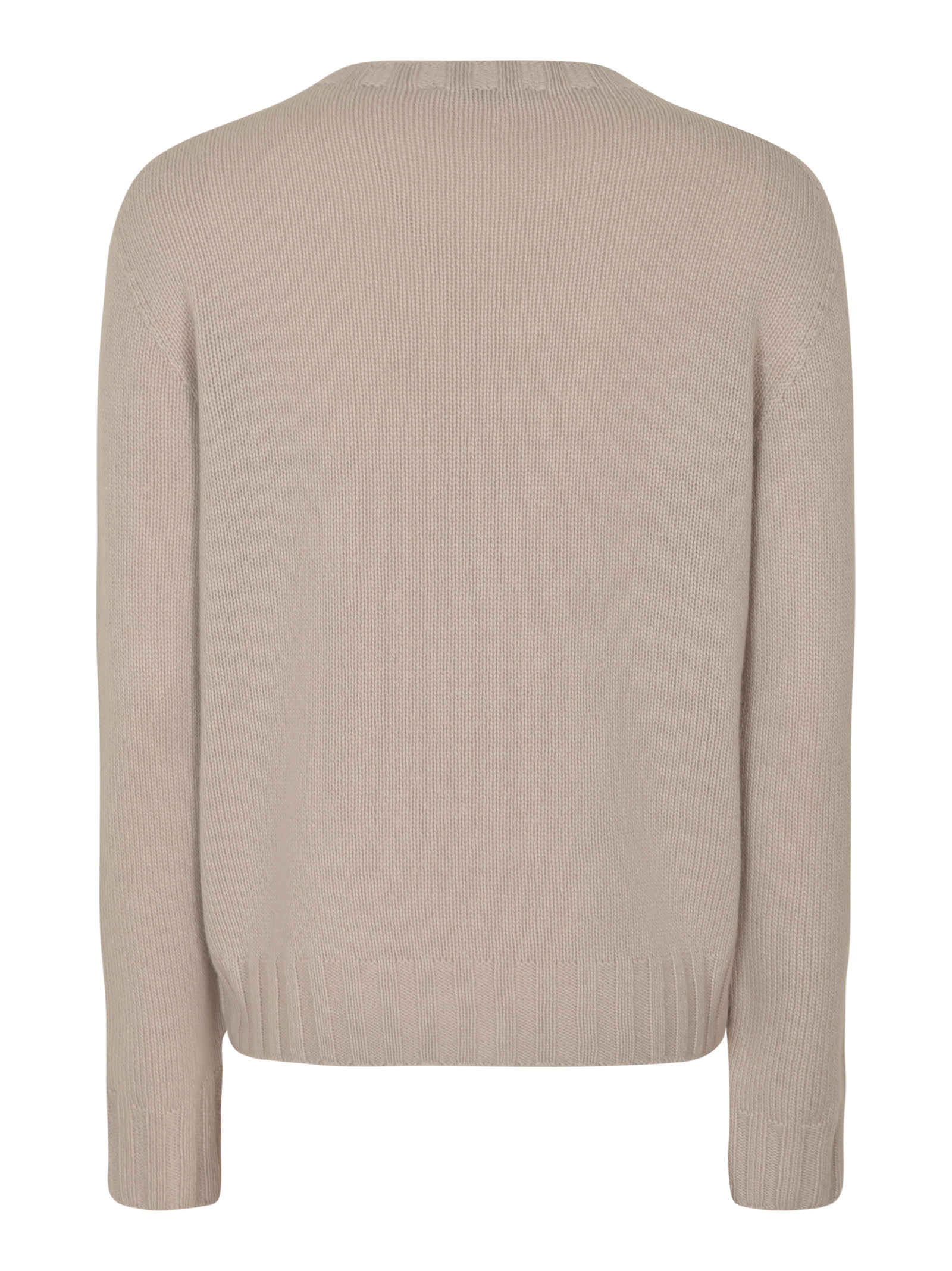 Shop Oliver Lattughi Slim Fit Rib Trim Knit Sweater In Beige