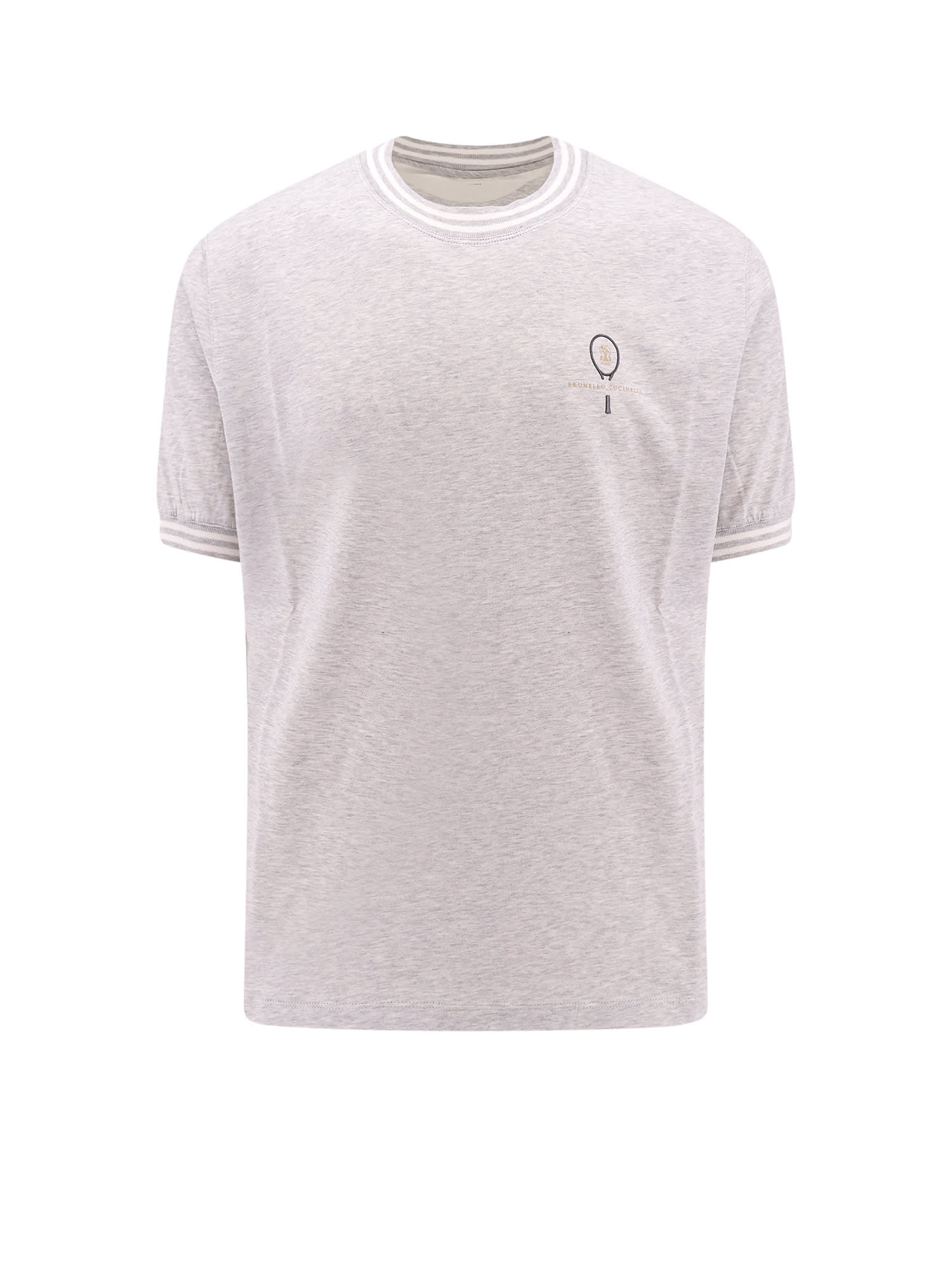 Shop Brunello Cucinelli T-shirt In Grey