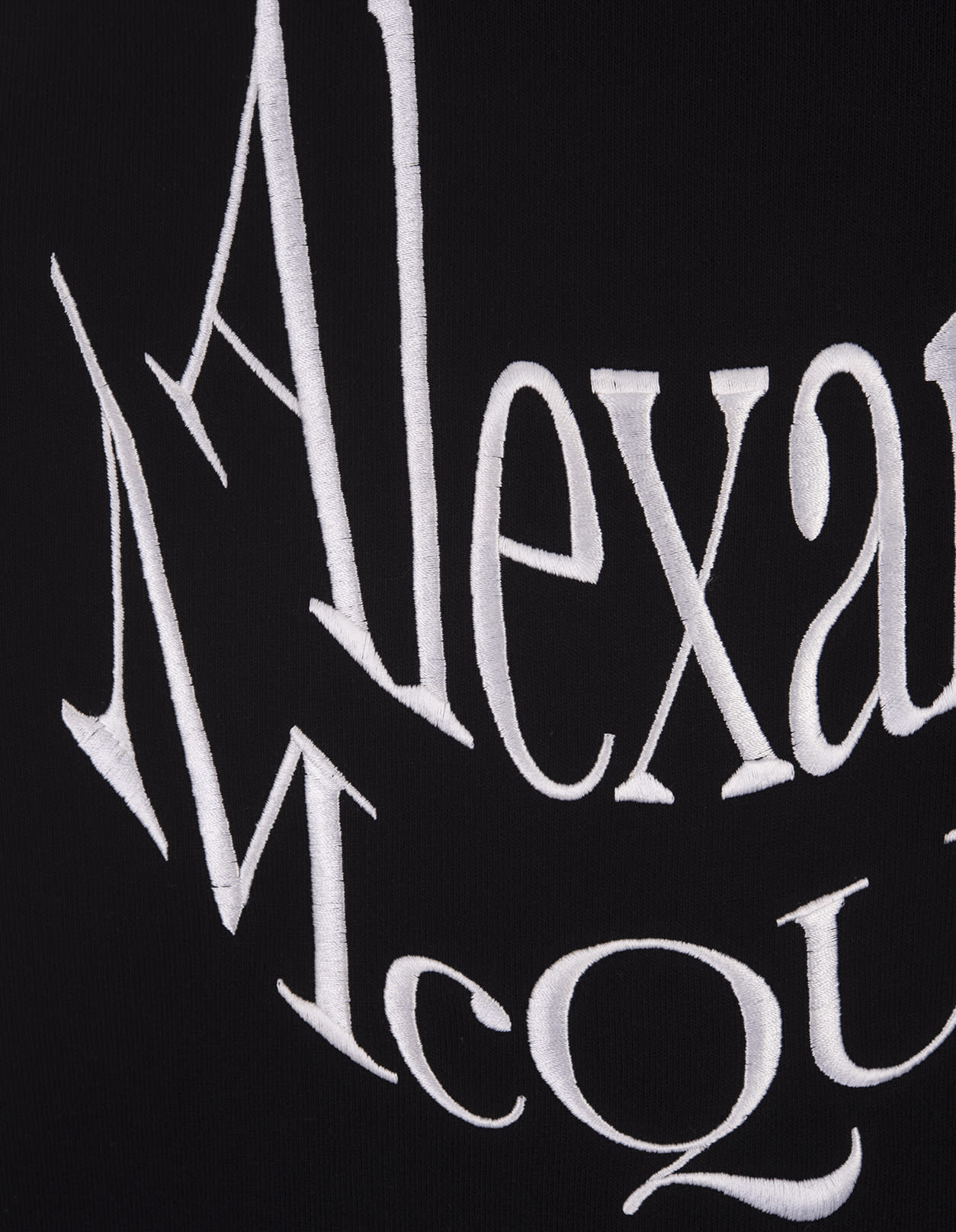 Shop Alexander Mcqueen Black Sweatshirt With Distorted Logo