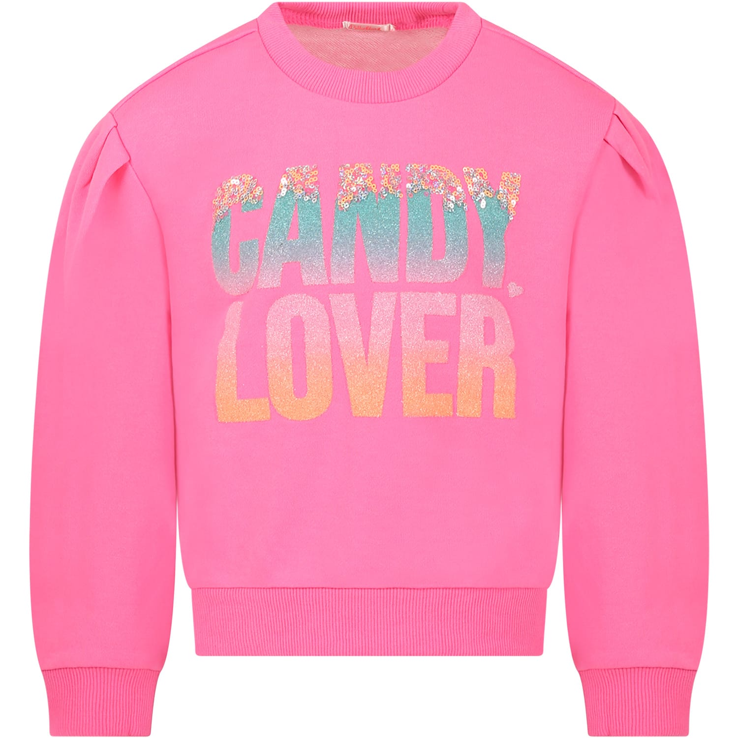 Billieblush Kids' Pink Sweatshirt For Girl With Candy Lover Writing
