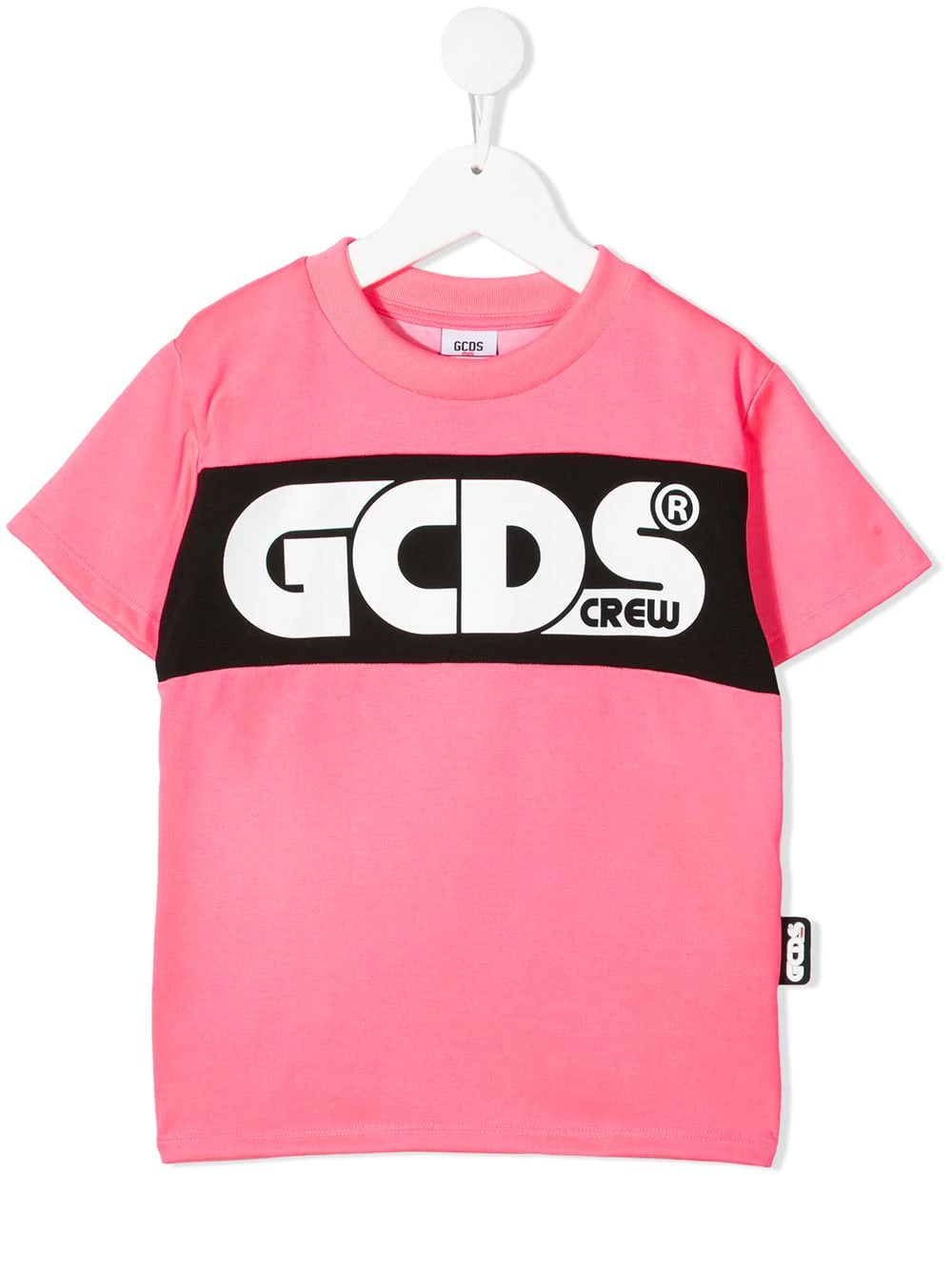 Shop Gcds Mini Colour-block Logo T-shirt In Fucsia