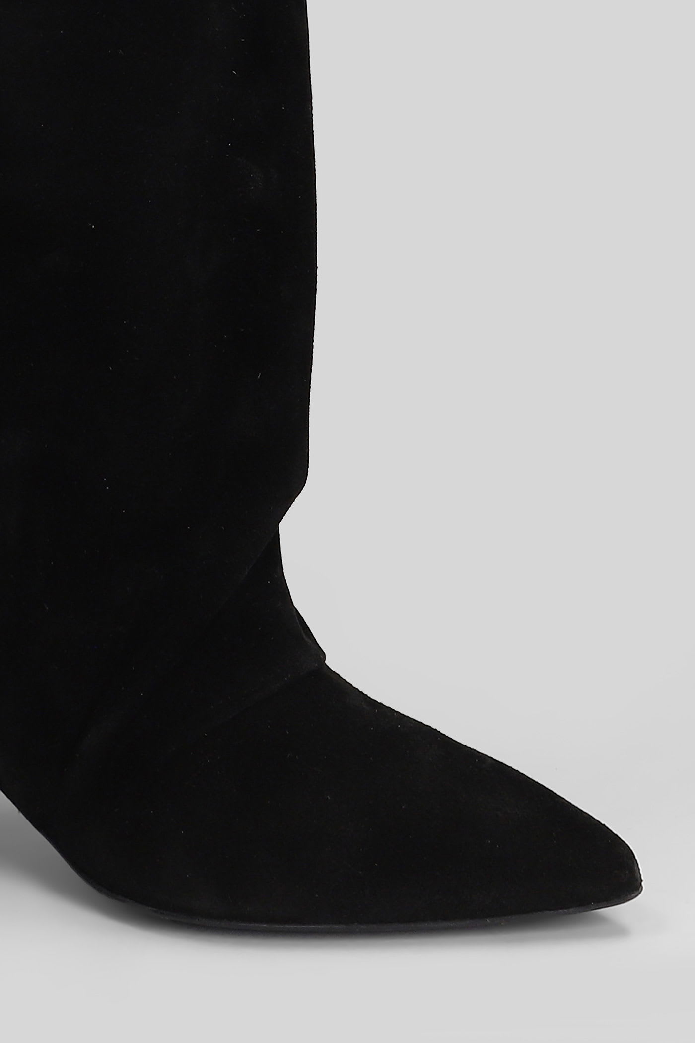 Alchimia High Heels Boots In Black Suede In Black