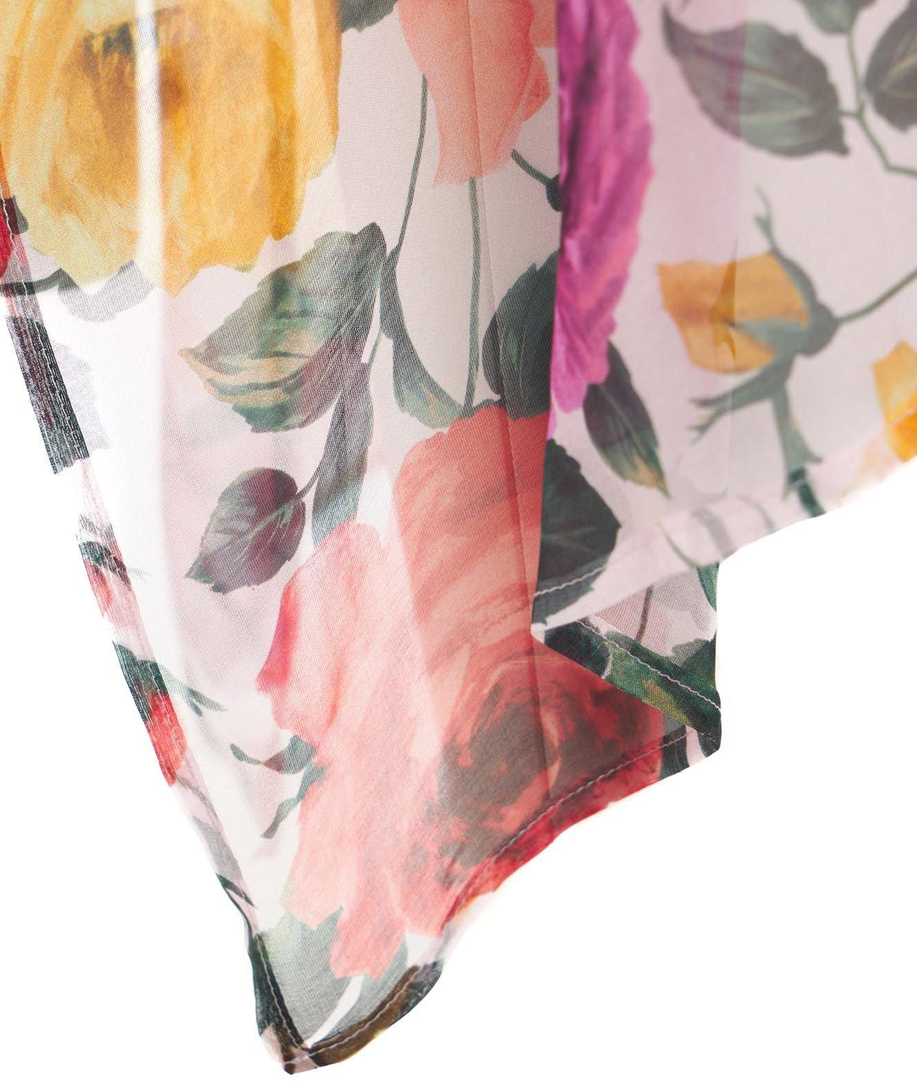 Shop Blugirl Pattern-printed Mock Neck Chiffon Blouse In Multicolore