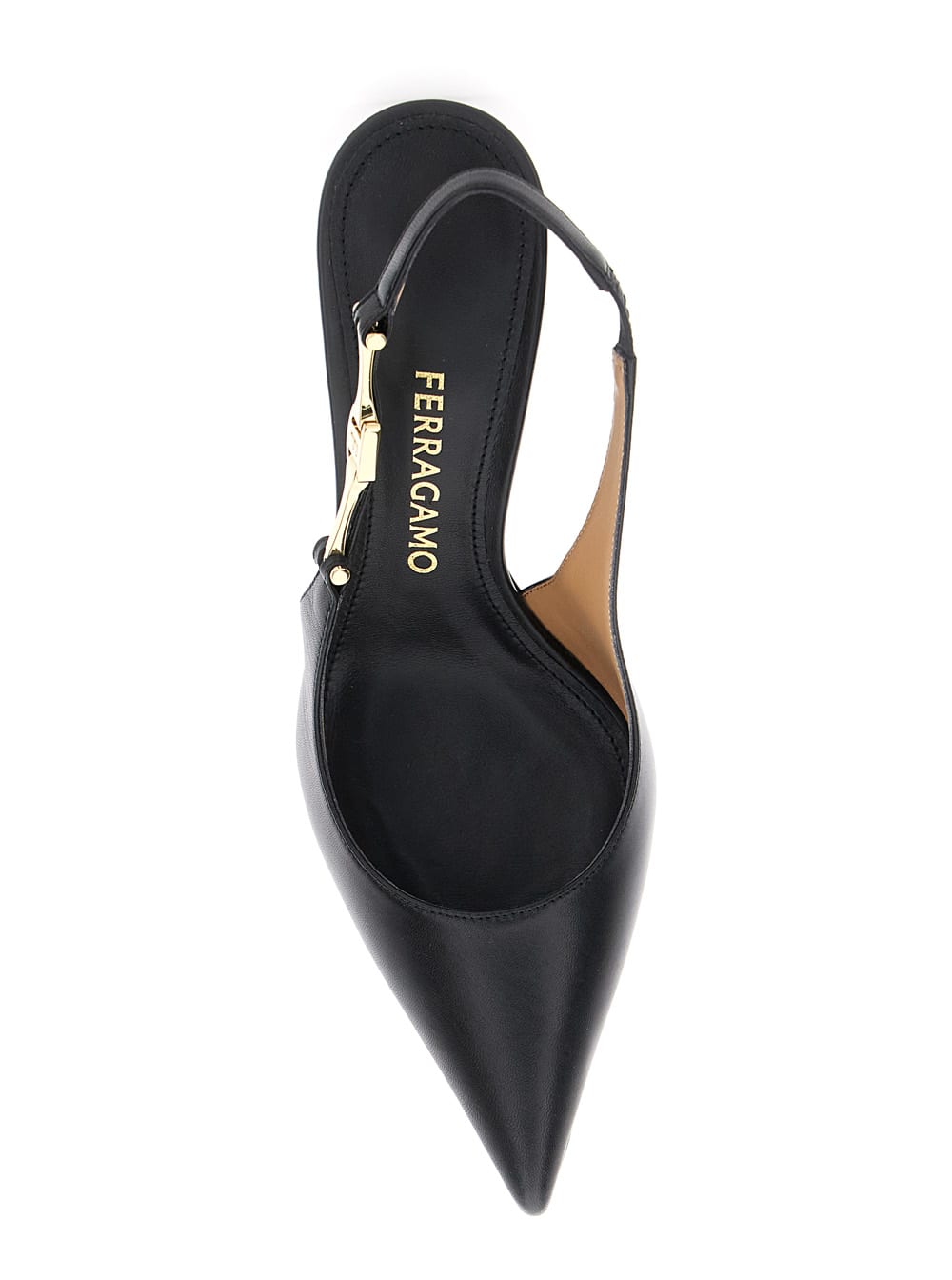 Ferragamo Tally 70 Sling Pump Heel 7.0 Mid (5 - <8 Cm) In Black