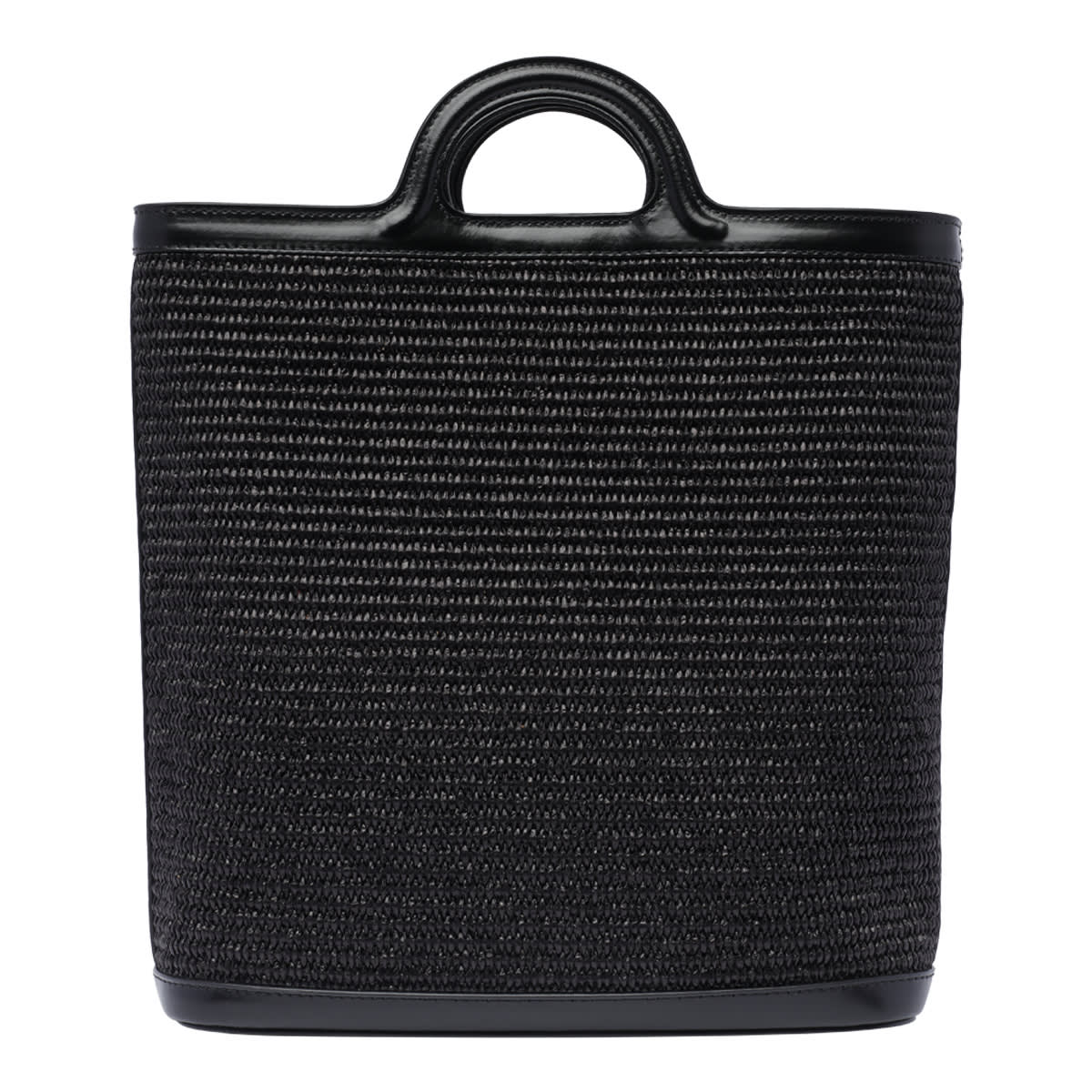 Shop Marni Tropicalia Handbag In Black