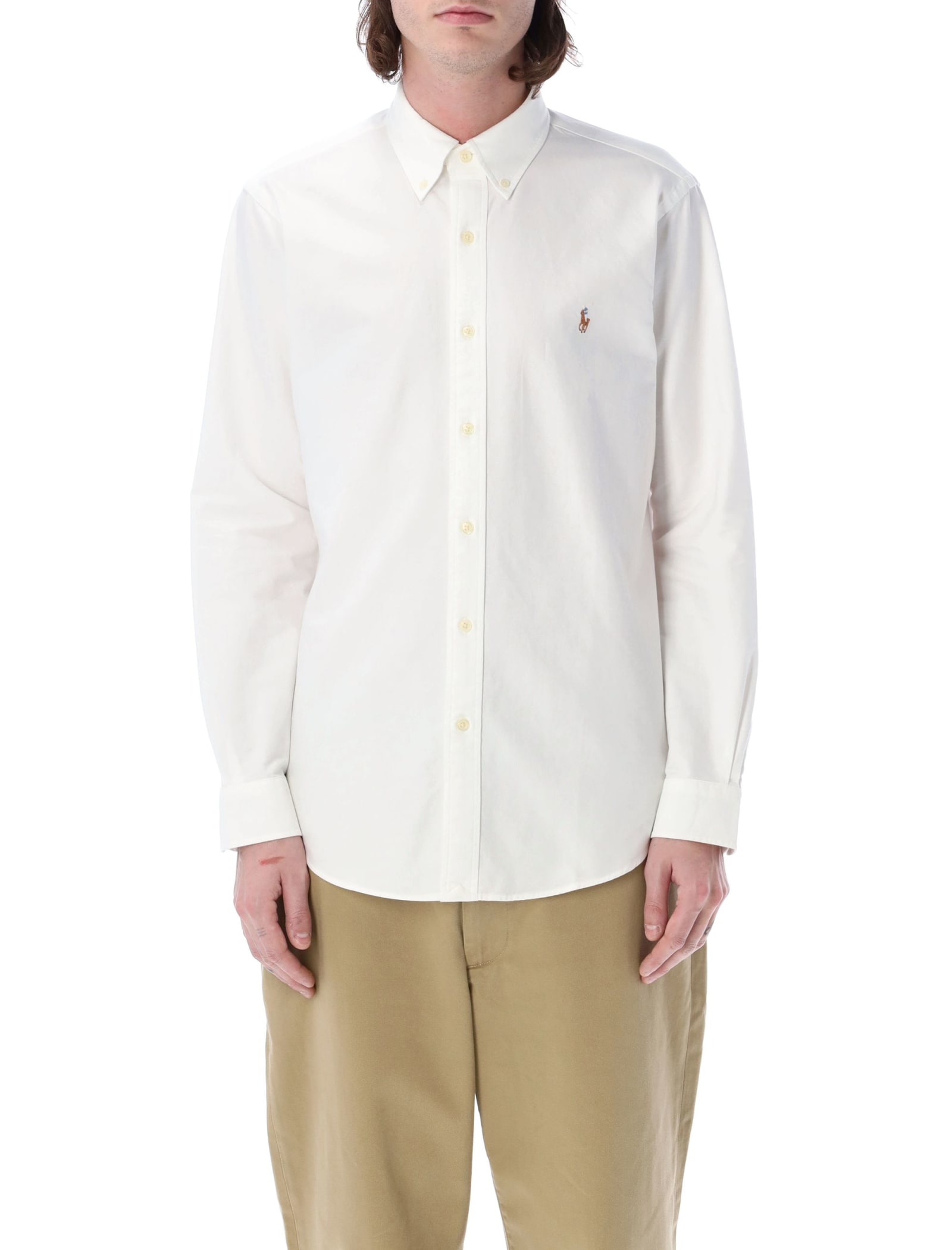 Shop Polo Ralph Lauren Custom Fit Shirt In White