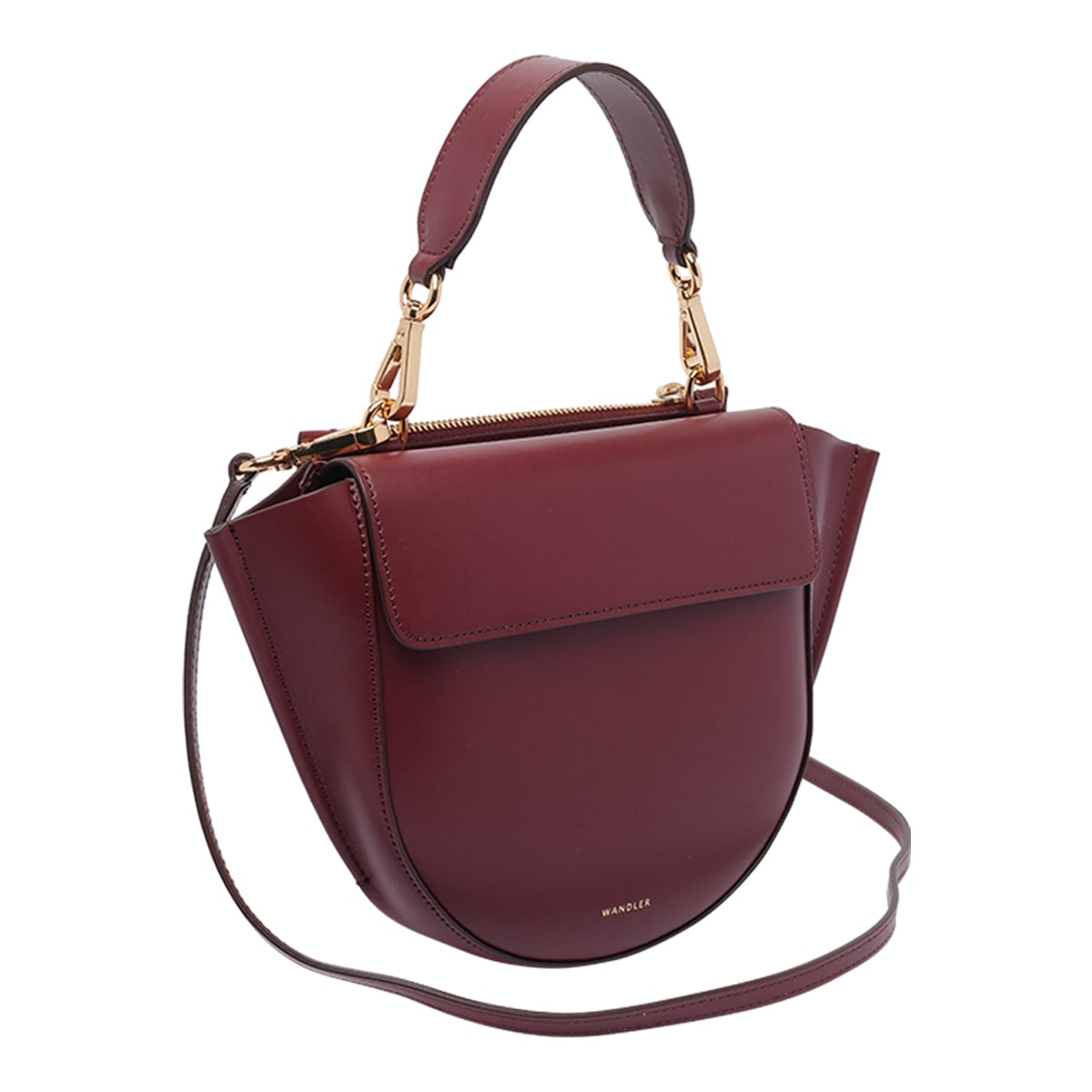 Wandler Mini Hortensia Top-handle Cross Body Bag In Red