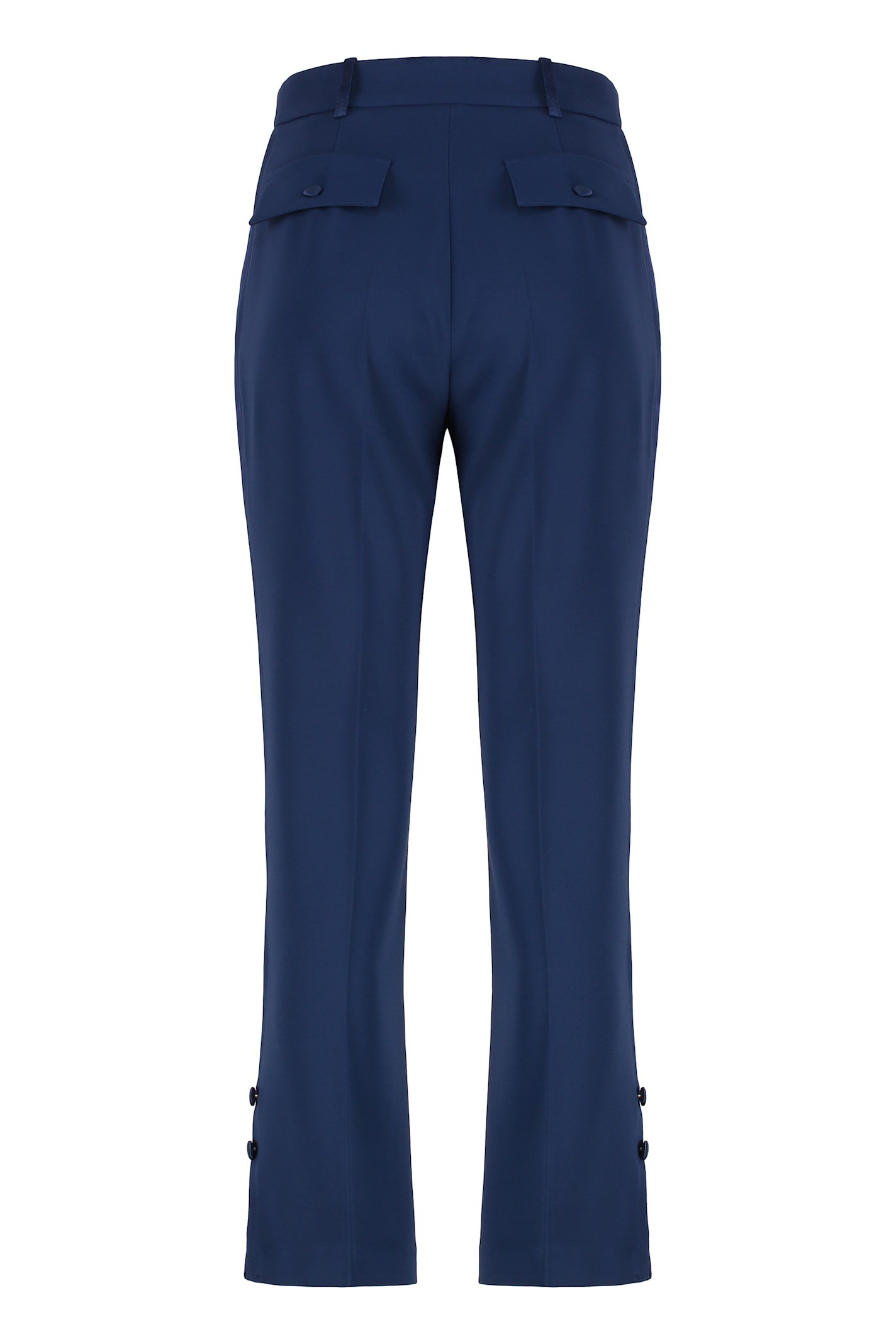 Elisabetta Franchi Cropped Flared Trousers In Blue