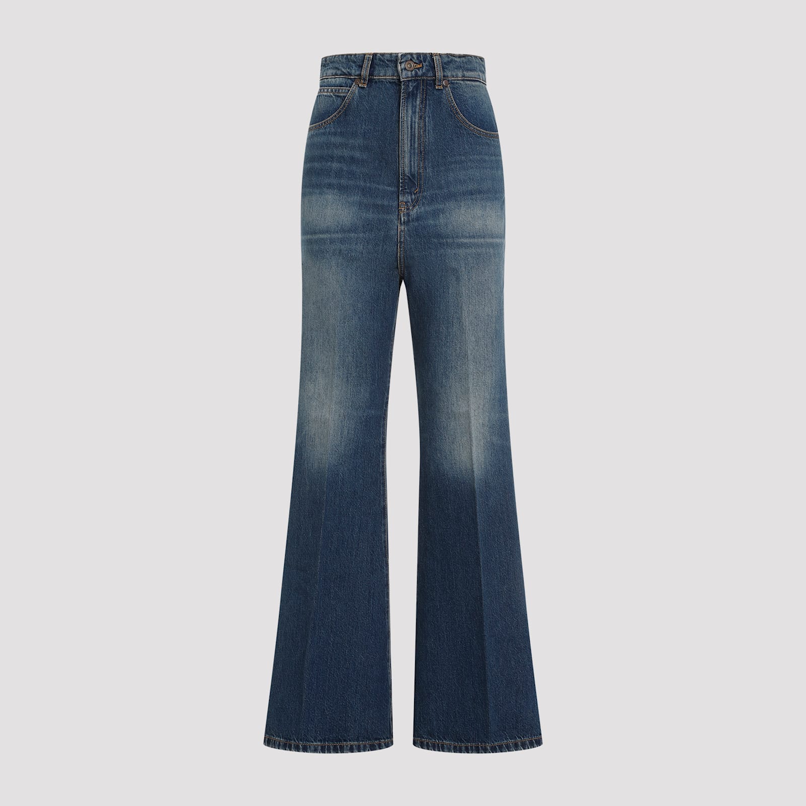 Victoria Beckham Wide Leg Kick Jeans Women In Broken Vintage Wash