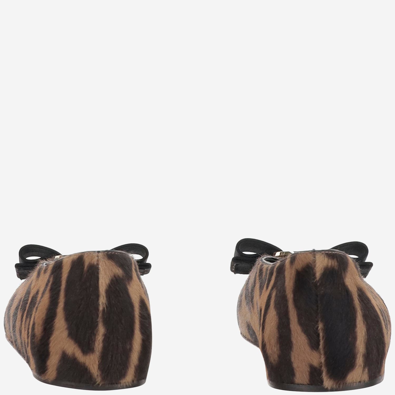 Ferragamo Vanna Leopard-print Calf Hair Ballet Flats