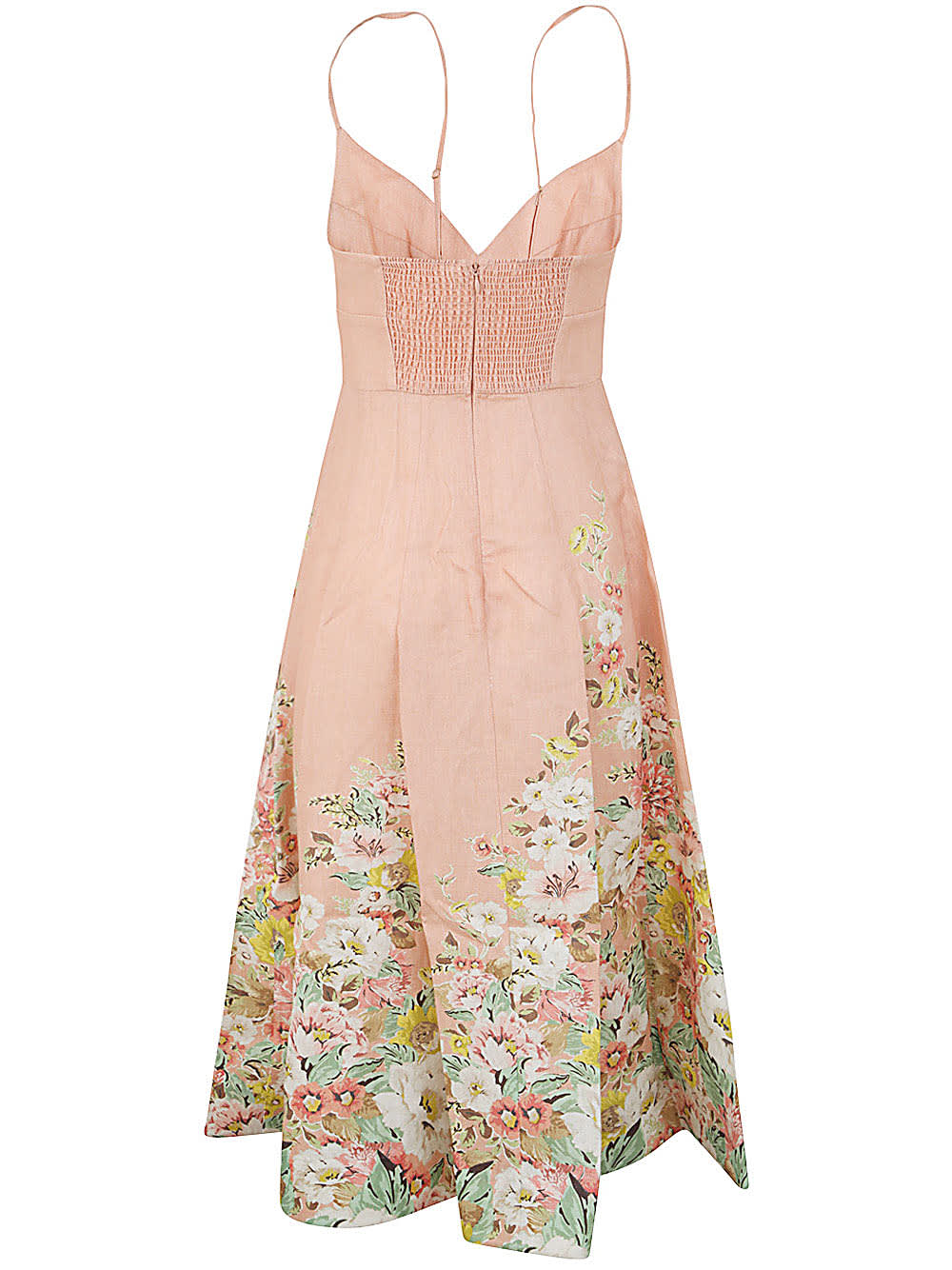 Shop Zimmermann Matchmaker Picnic Dress In Bufcor Buff Coral Floral