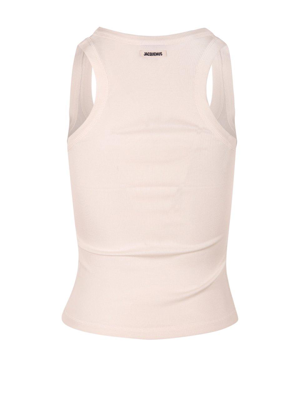 Shop Jacquemus Ribbed Tank Top In Neutrals