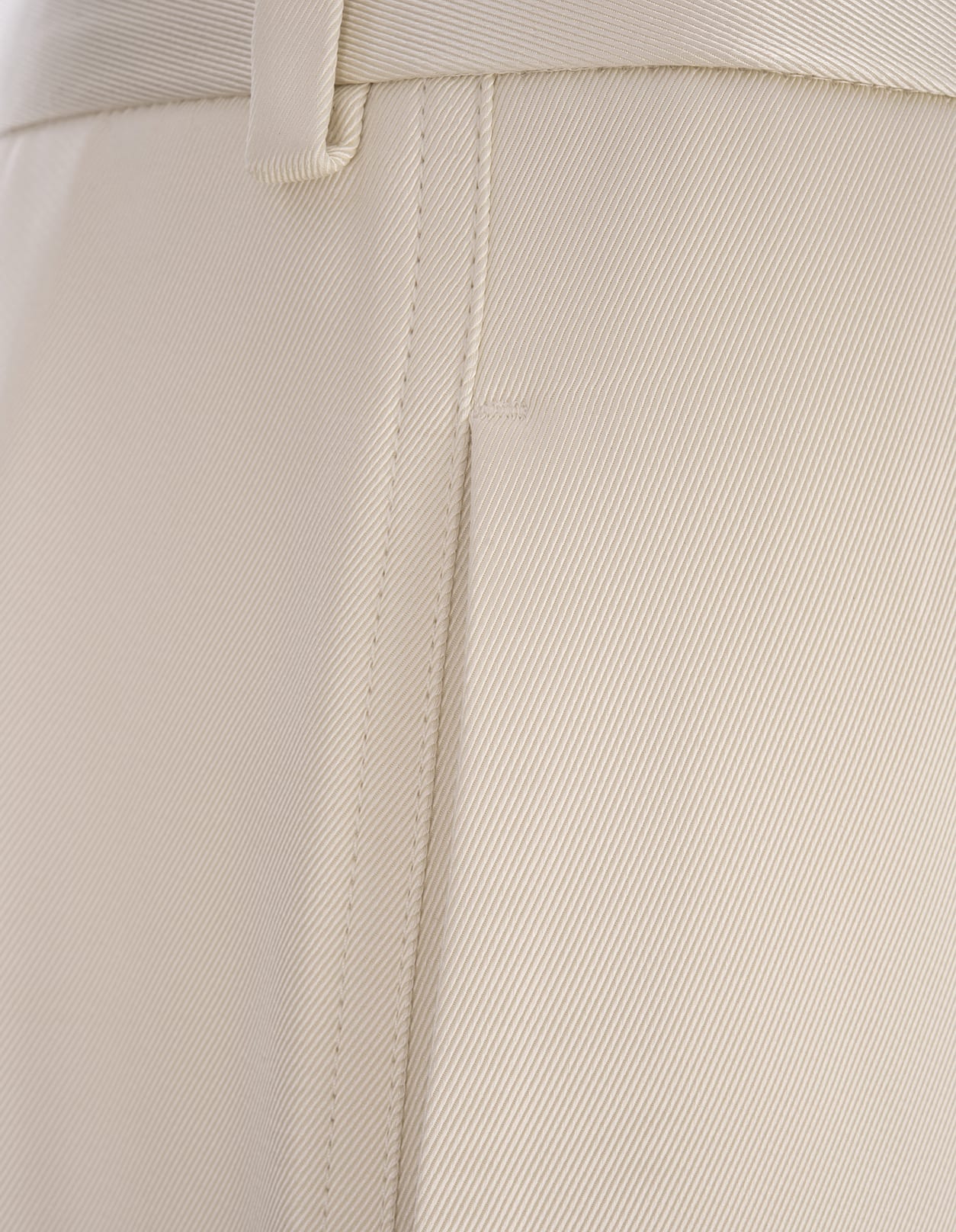 Shop Jil Sander White Trousers With Satin Detailing