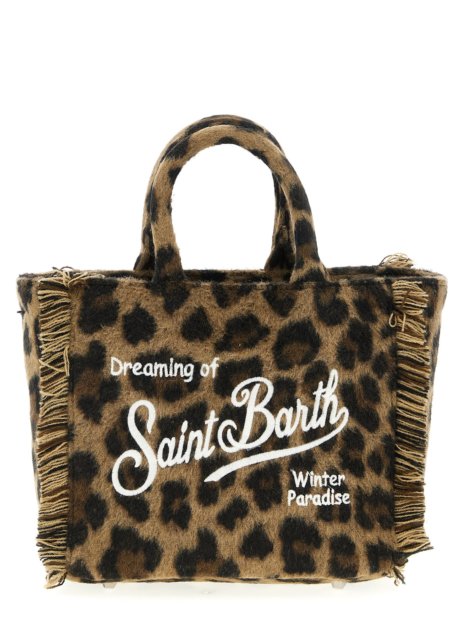Mc2 Saint Barth Vanity Felt Mini Handbag In Brown