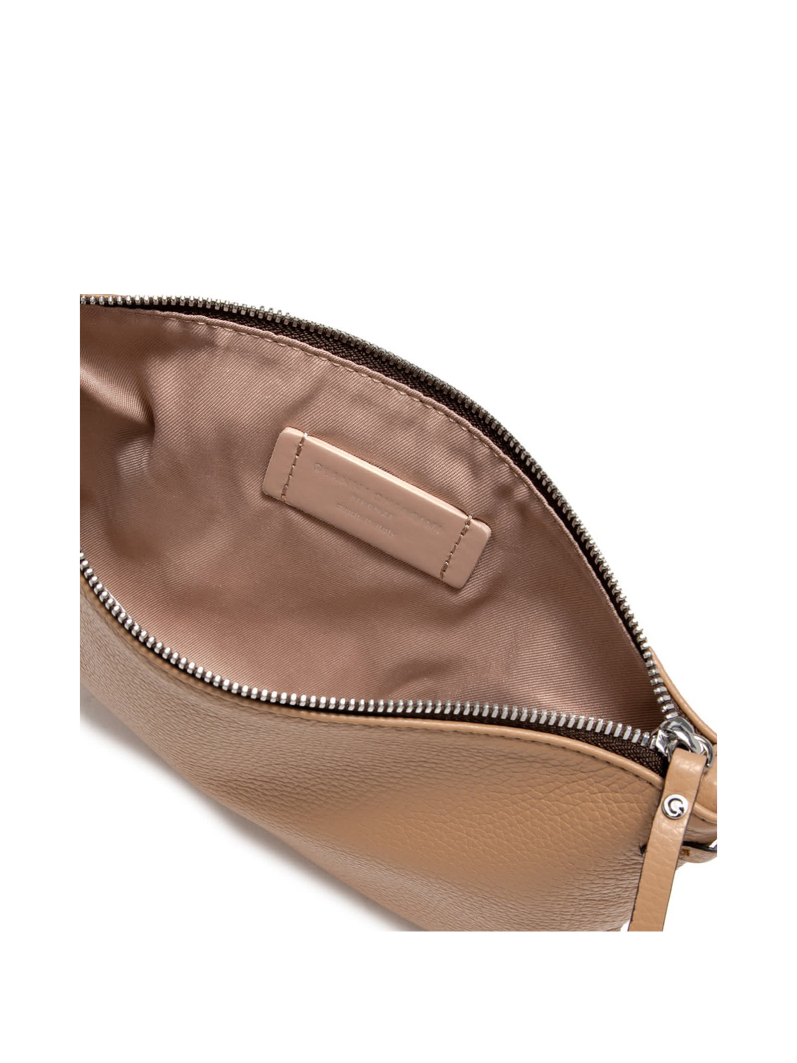 Shop Gianni Chiarini Hermy Leather Clutch Bag In Nature