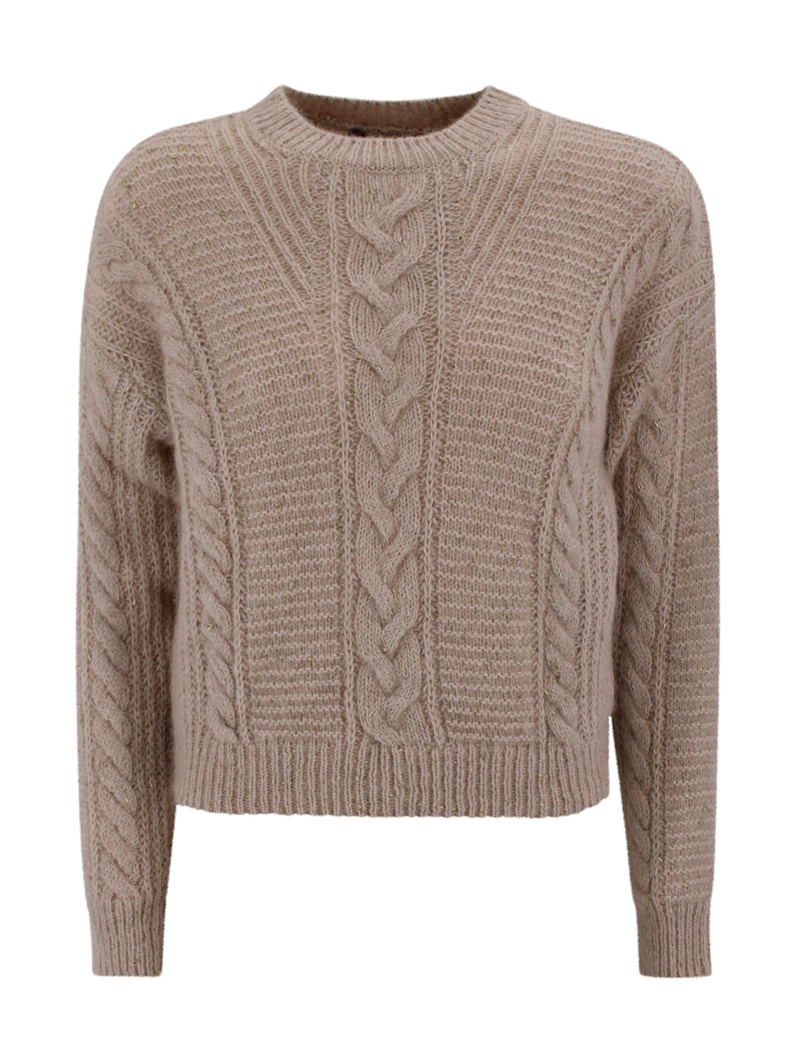 Max Mara Boxy Jumper In Alpaca Blend In Brown