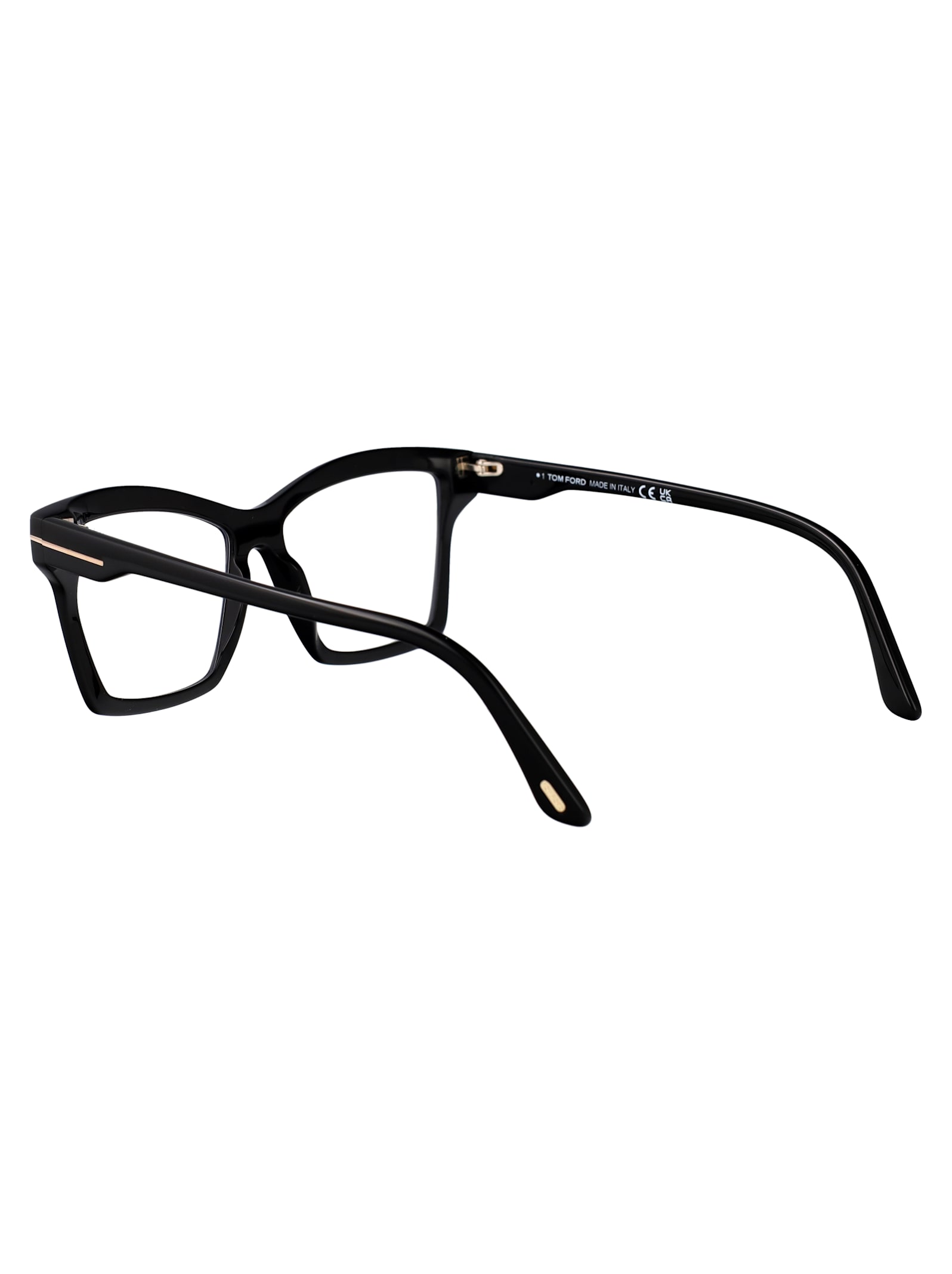 Tom Ford T-hinge Square-frame Glasses In Black
