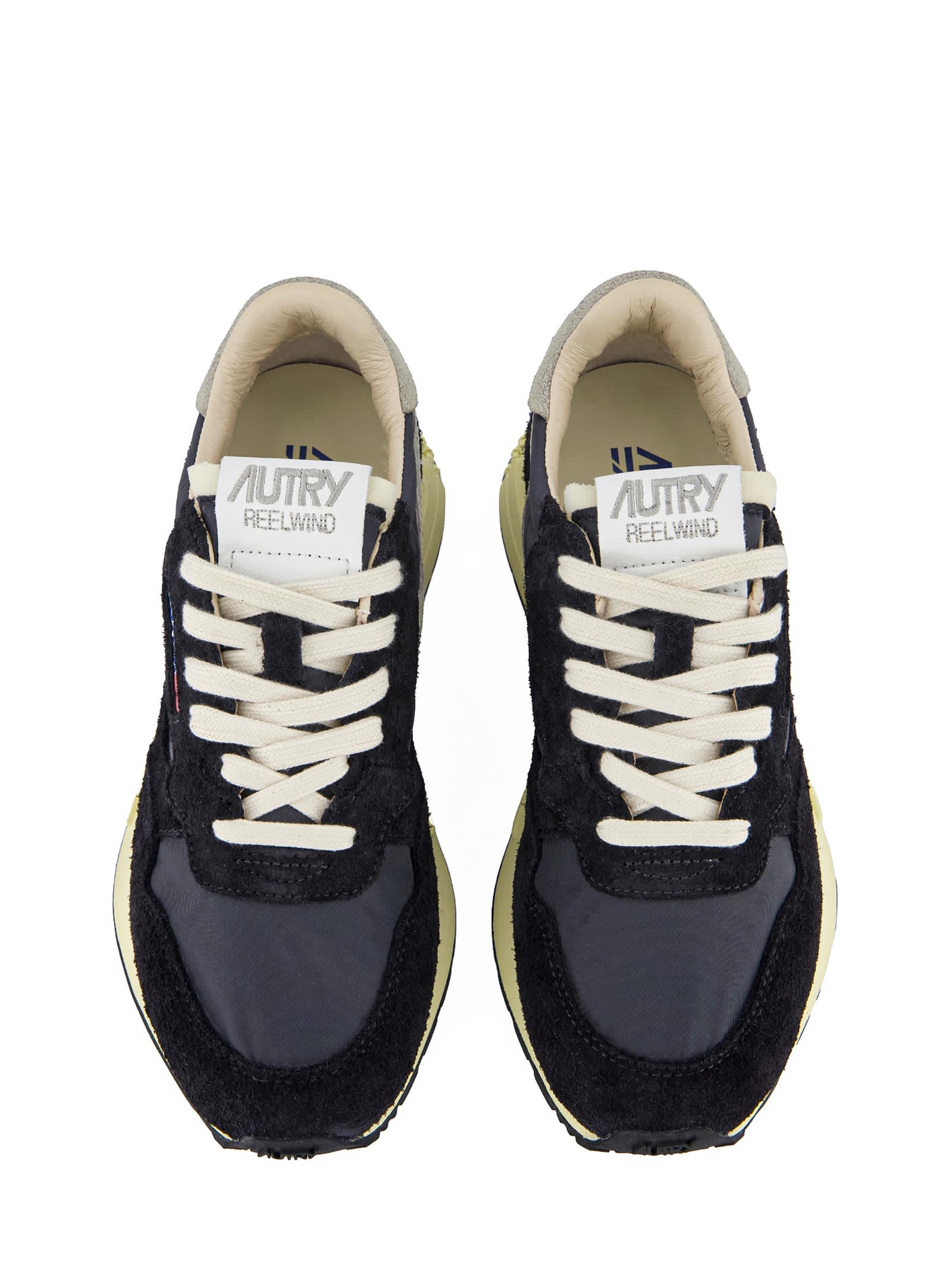 Shop Autry Reelwind Low Sneakers In Black