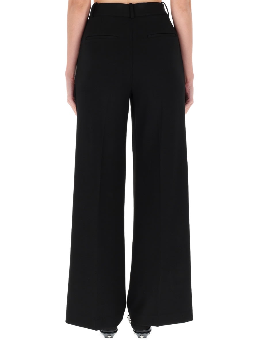 Theory Wide Leg Trousers With Pockets And Loops In Black