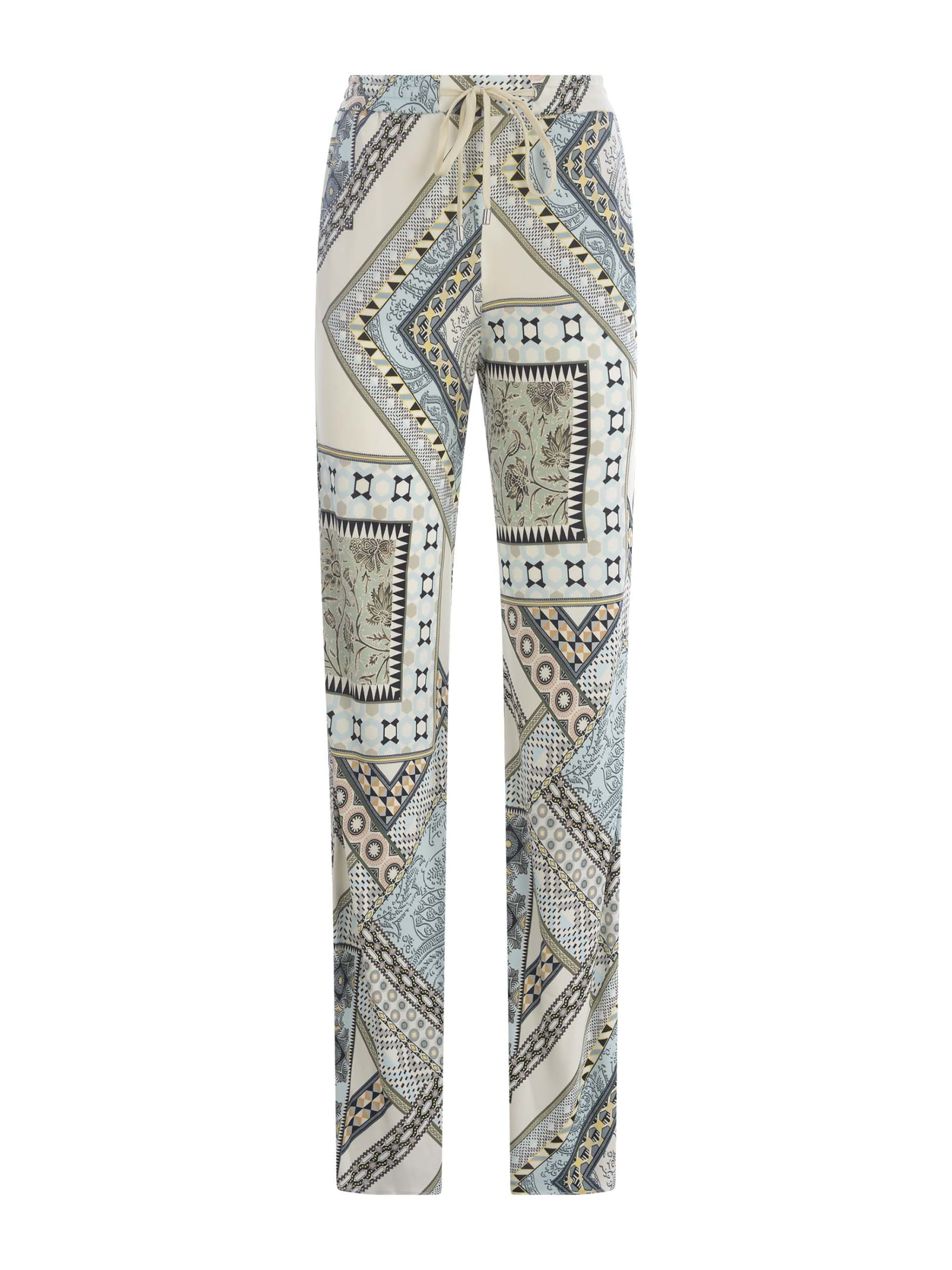Etro Joggins Trousers  Patchwork In Viscose In Crema