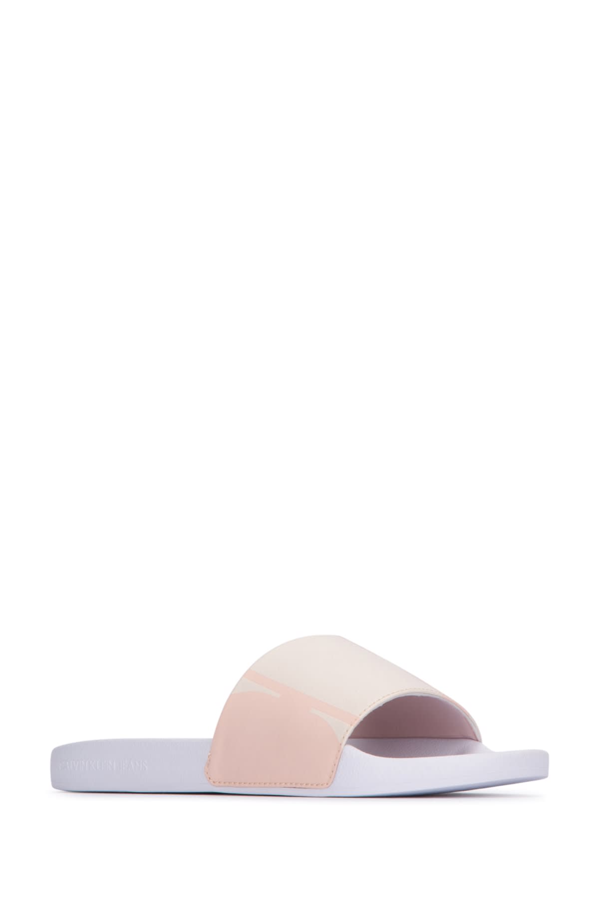 Calvin Klein Slippers In Brightwhitepeachblushcreamy