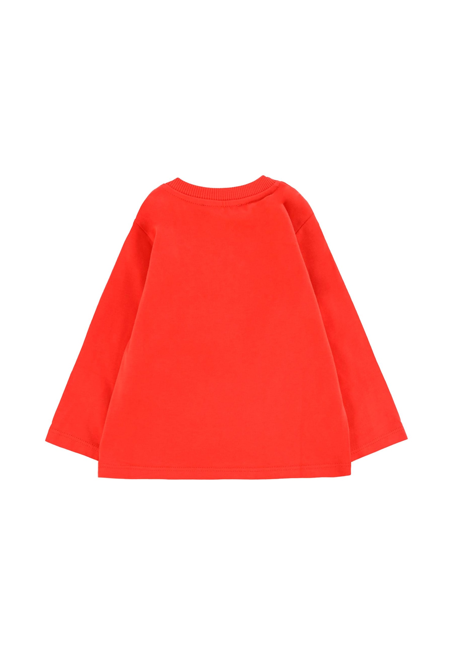 Moschino Red T-shirt For Bbaykids With Back To School Print In Red