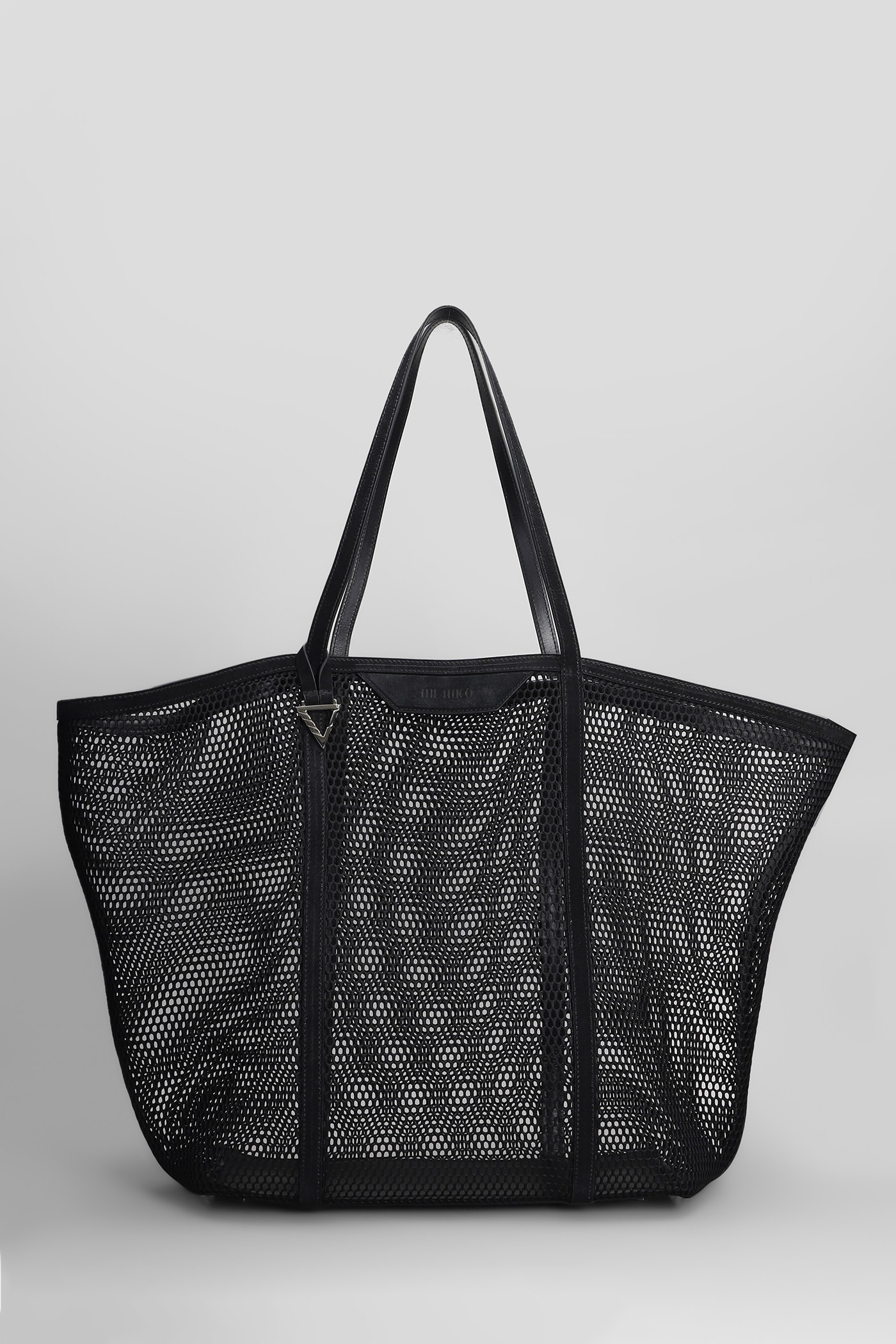Attico Via Del Mare Tote In Black Polyester