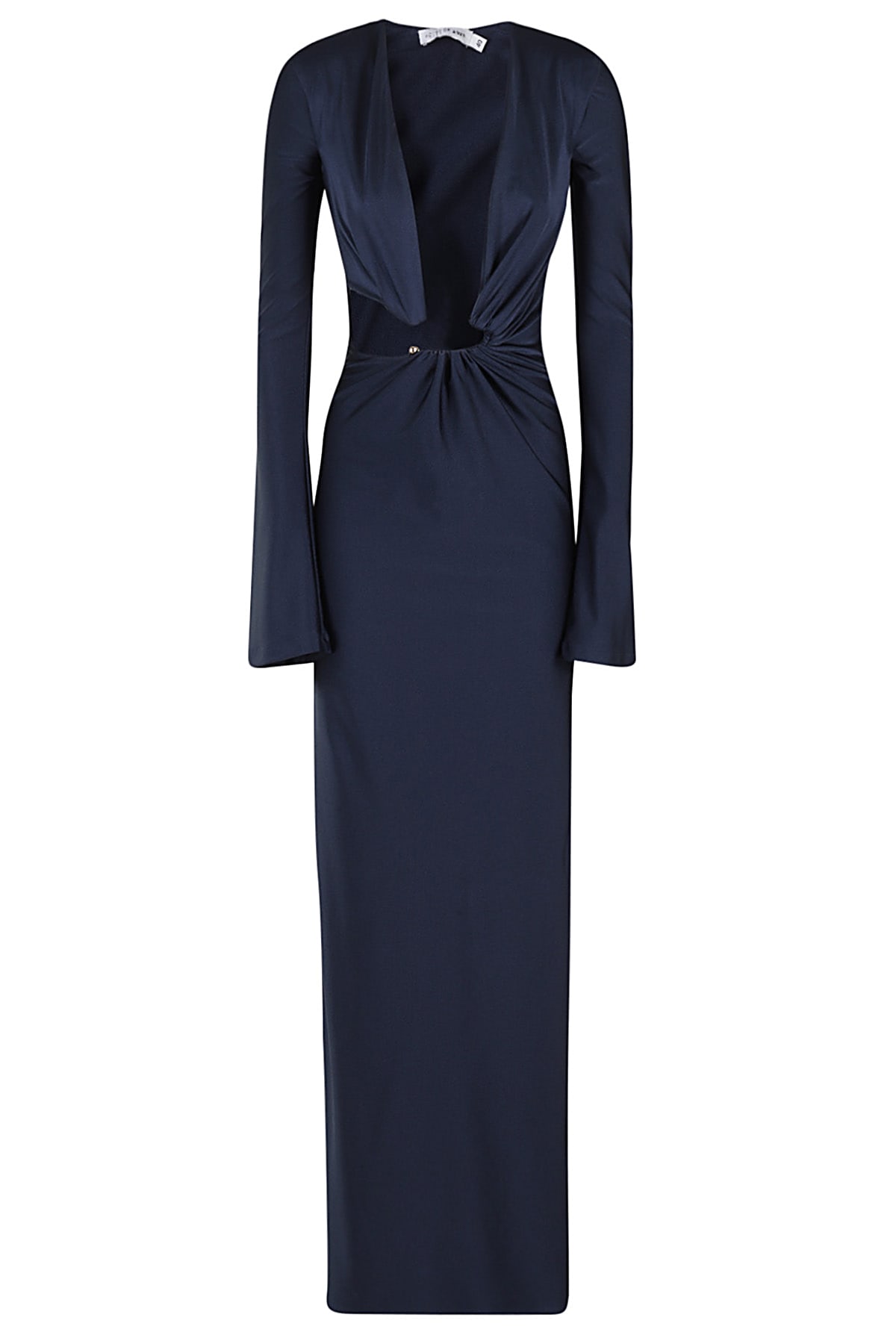 Shop Amen L Dress In Lycra W Piercing In Navy Blue