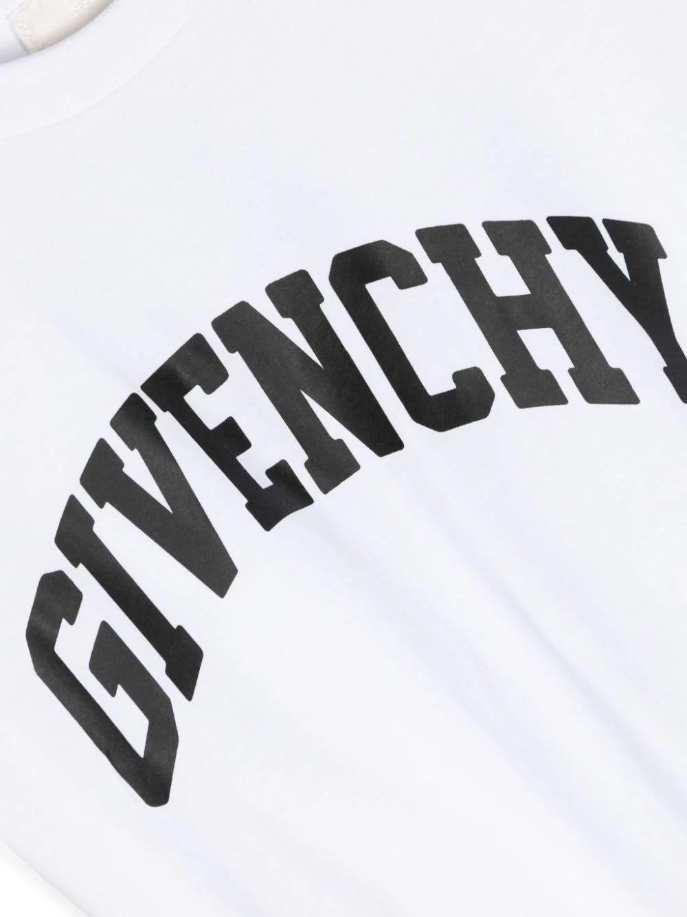 Shop Givenchy White T-shirt With Arched Logo