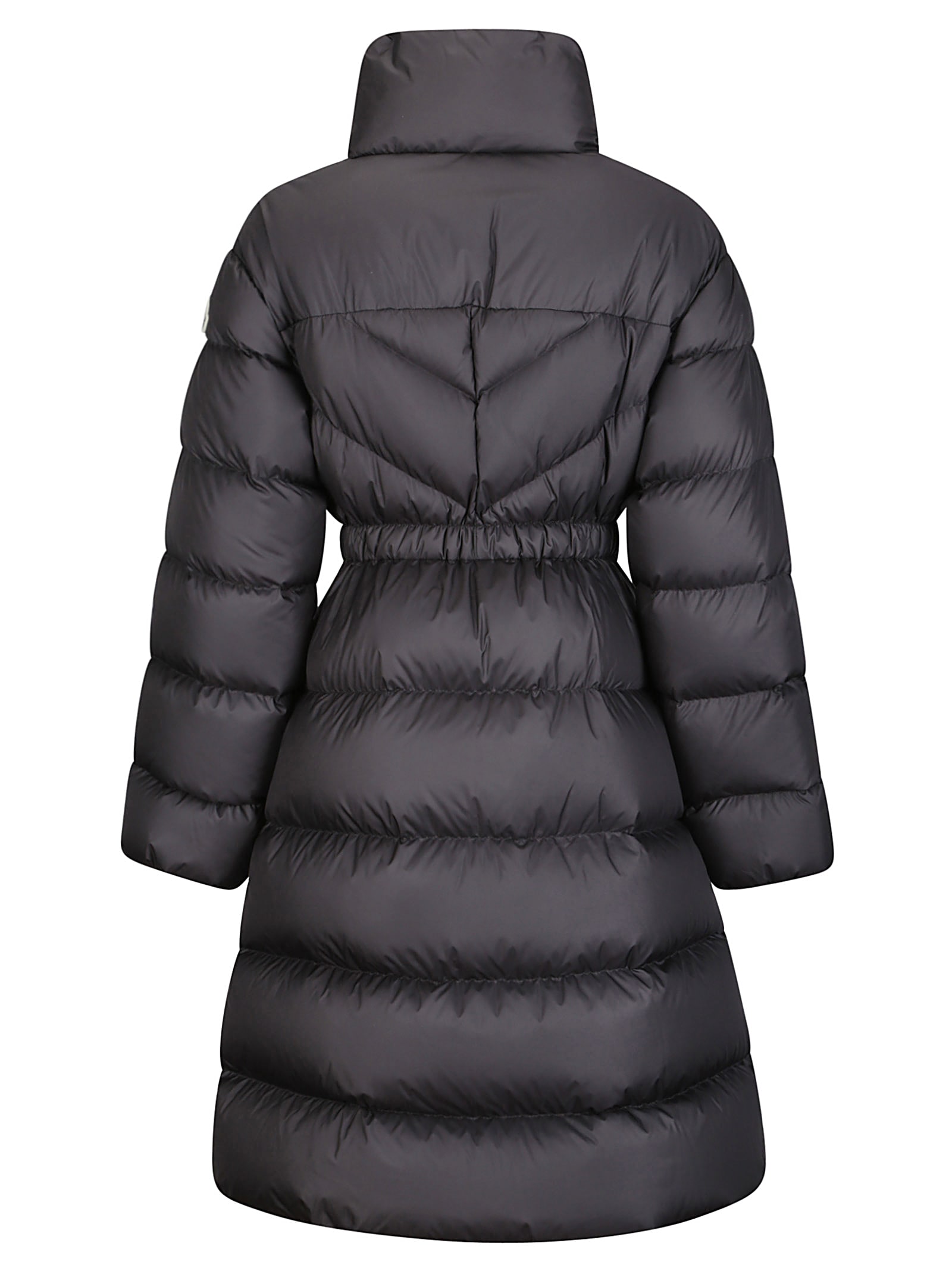 Shop Moncler Brou Long Coat In Black