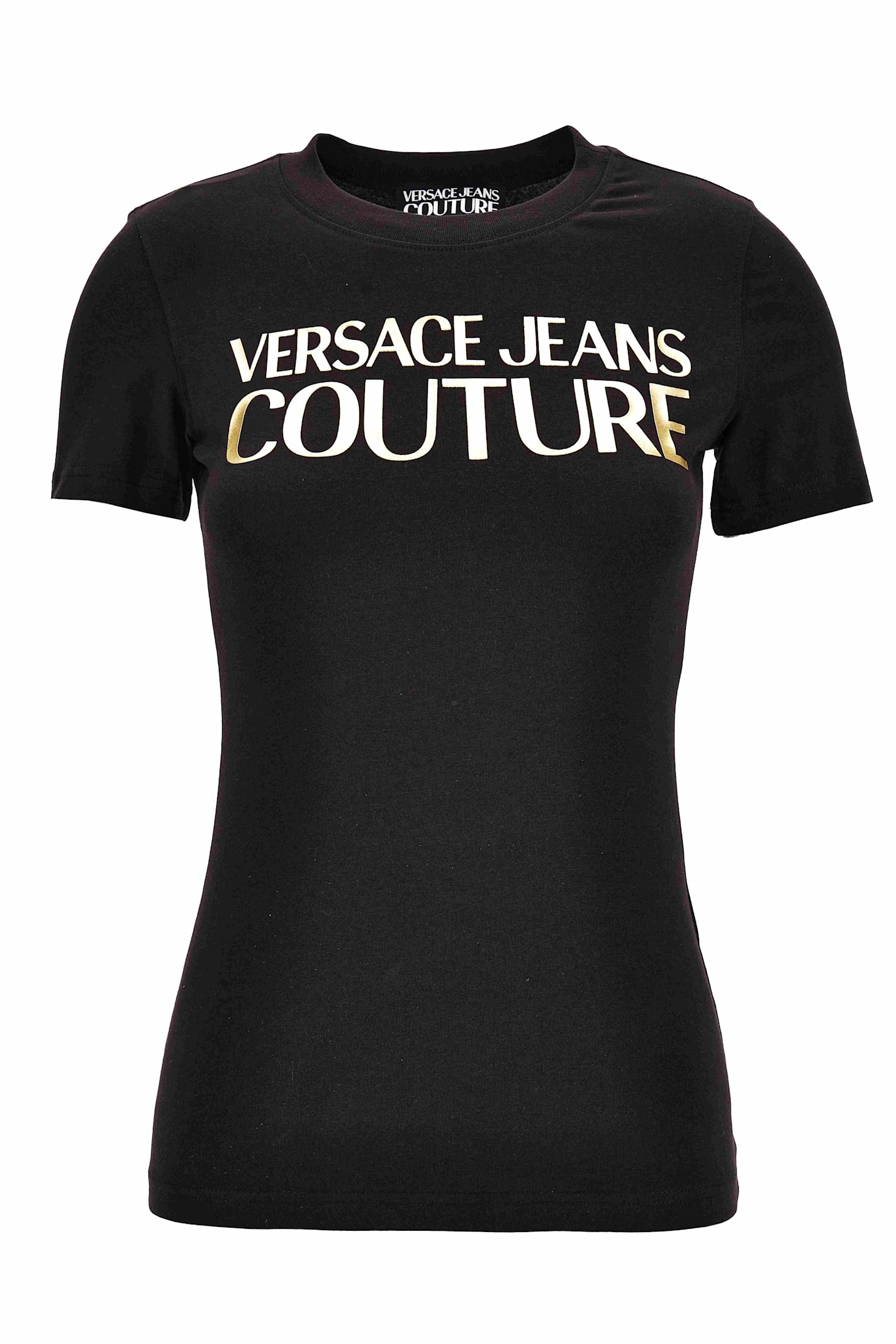 Versace Jeans Couture T-shirt With Logo In Black