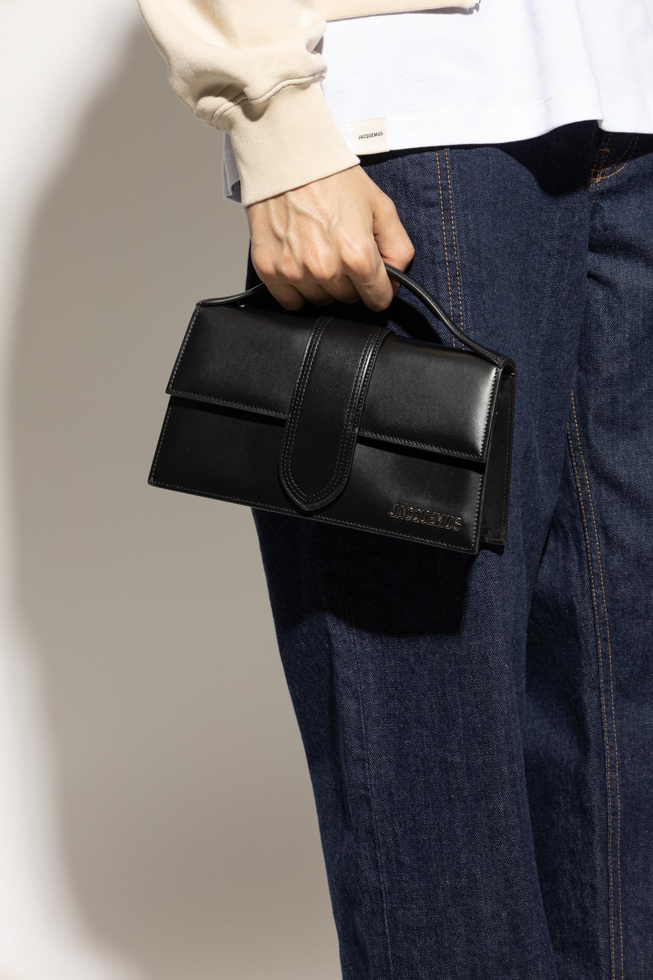 Jacquemus The Big Bambino Top-handle Leather Bag In Black