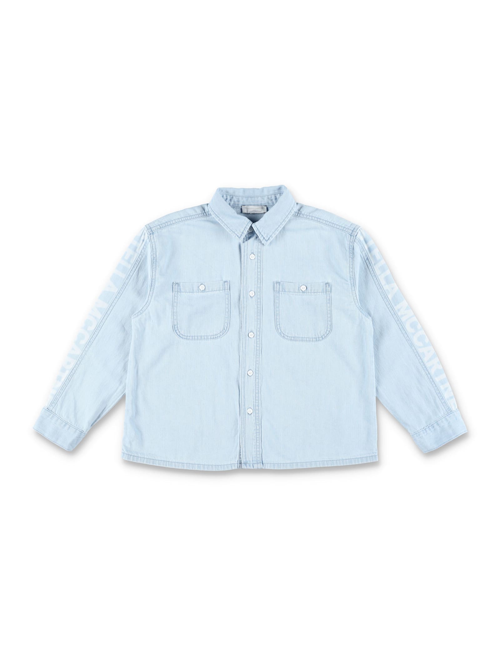 STELLA MCCARTNEY KID - BRANDED DENIM SHIRT 