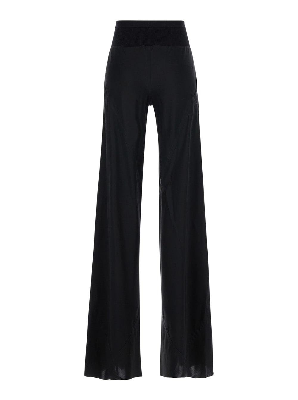 Shop Rick Owens Black Relaxed High Waist Pants In Lightweight Fabric Woman