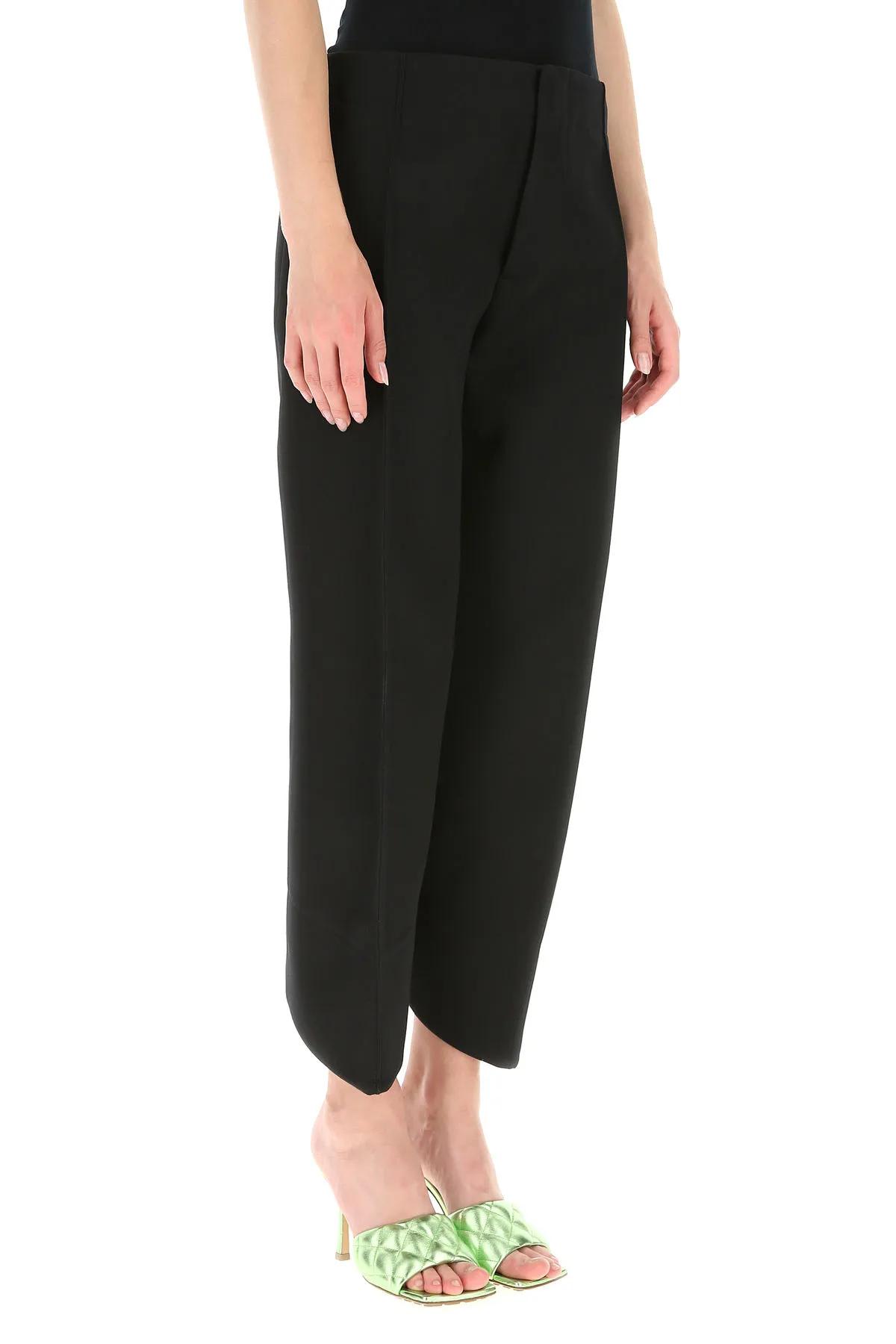 Shop Bottega Veneta Black Wool Pant